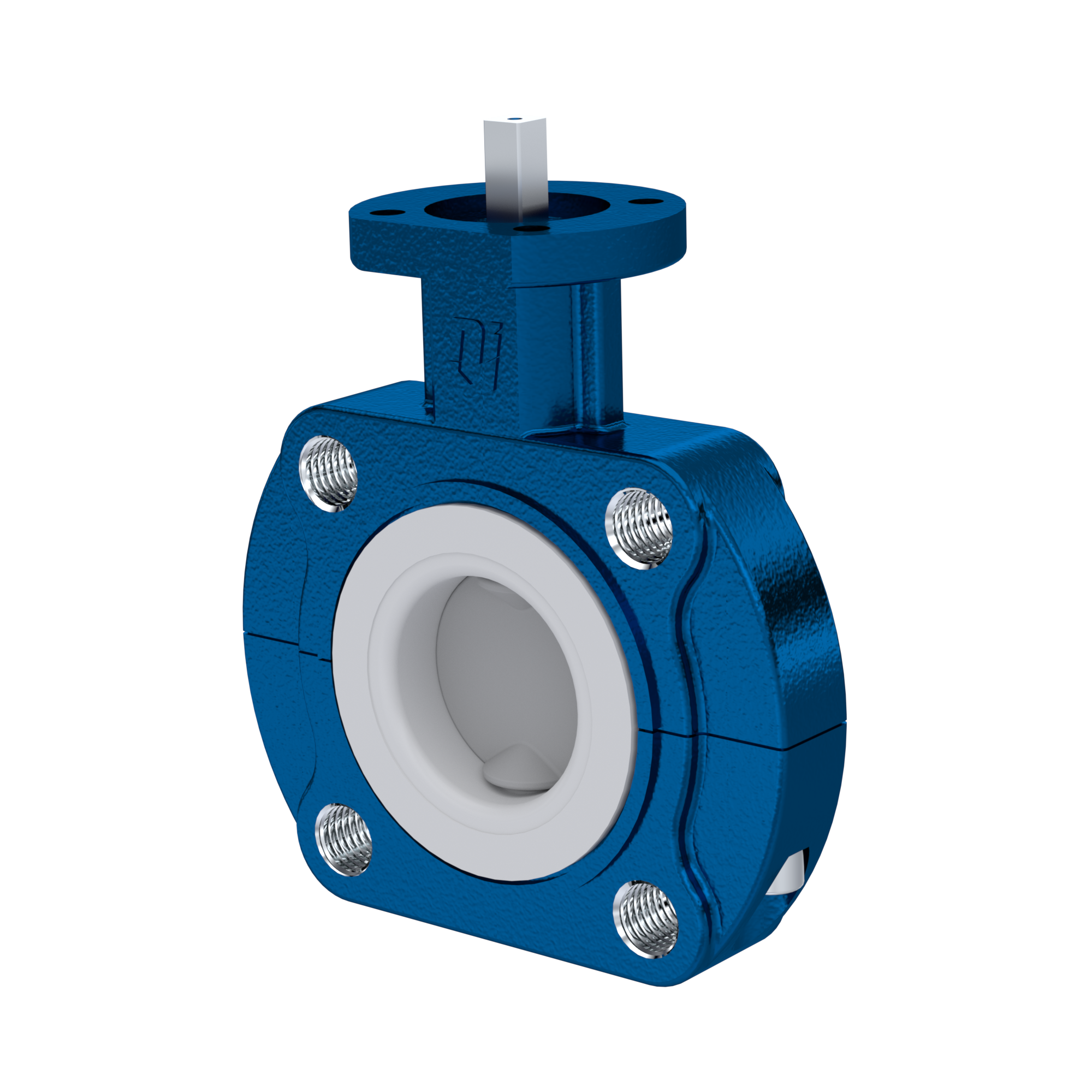 PFA-Absperrklappe PTFE AK10 DN40 PN10-PN16 FKM Einlage