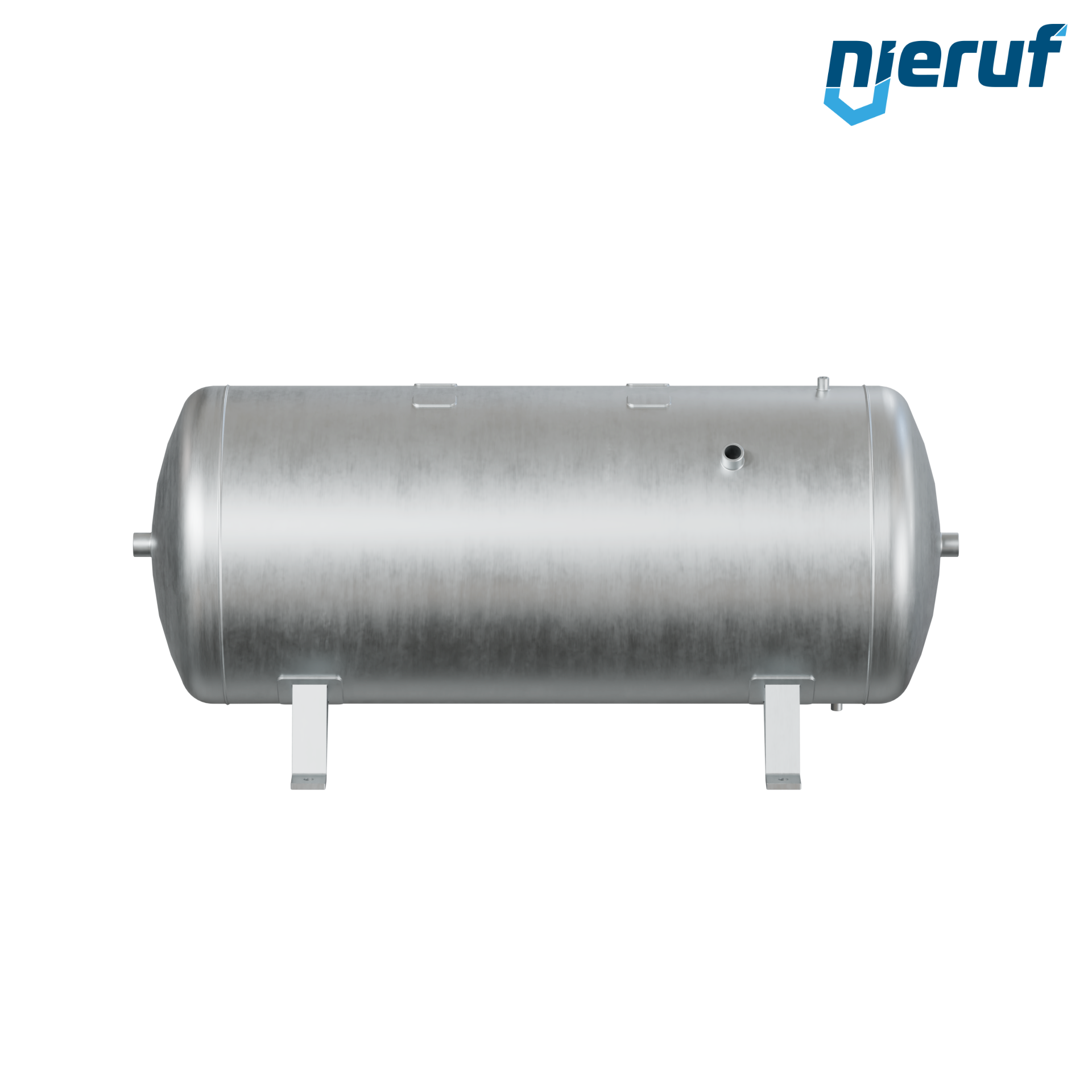 Druckbehälter liegend BE01 750 Liter, 0-16 bar, Stahl grundiert