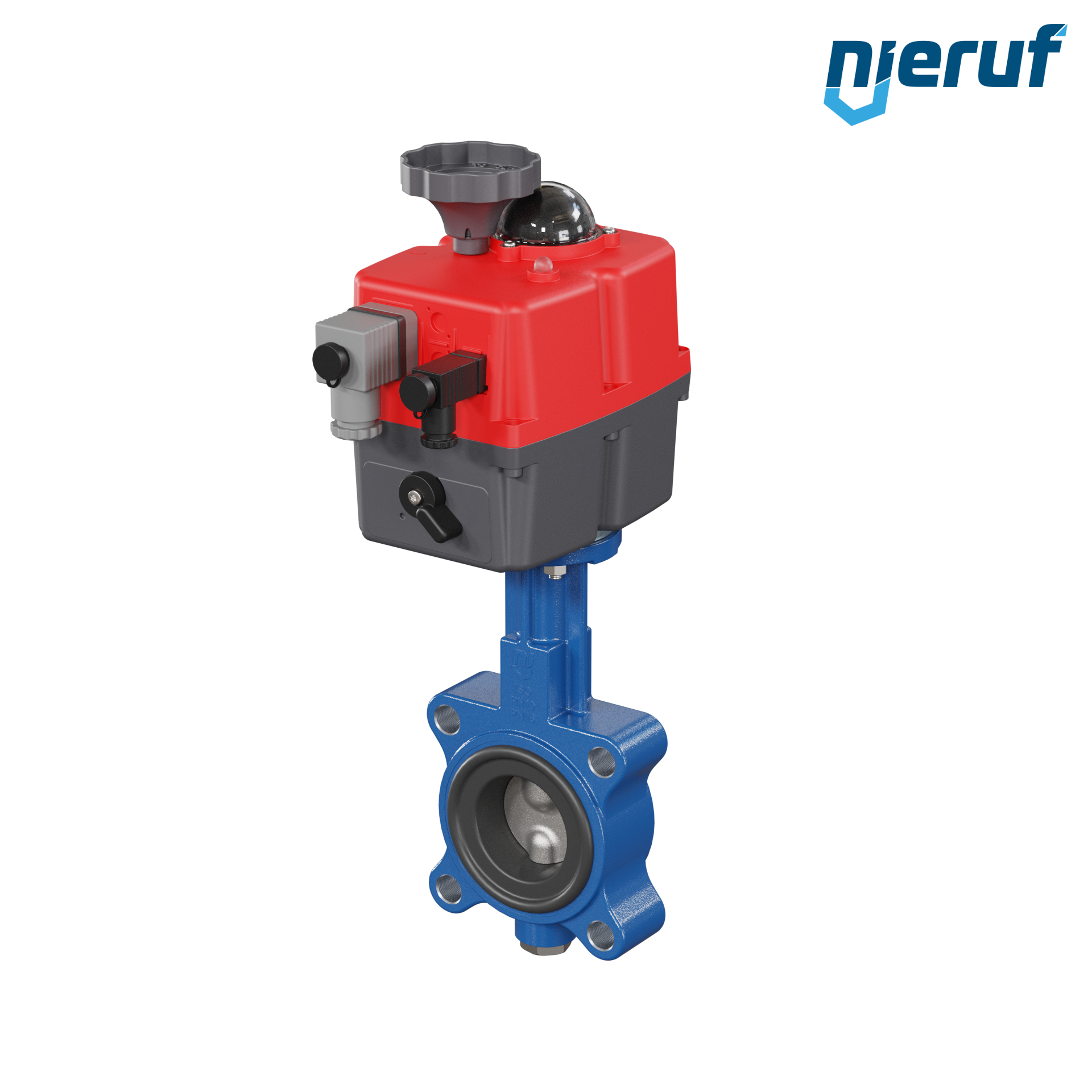 Absperrklappe DN 50 mit Gewindeaugen elektrischer Antrieb 24-240V DVGW Trinkwasser