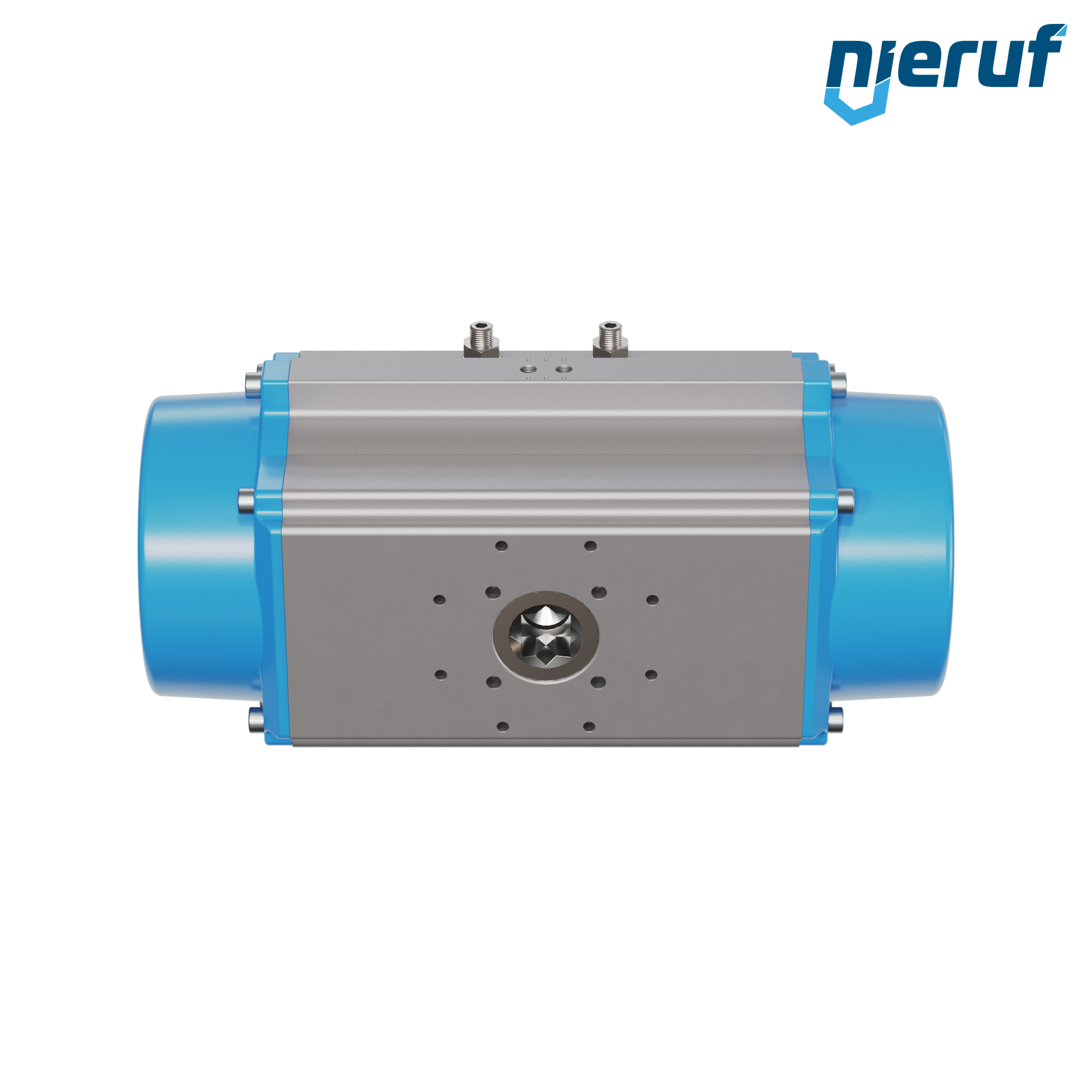 Pneumatischer Antrieb AN02 einfachwirkend, federöffnend Hochtemperatur-Version GS-350 90° mit 12 Federn