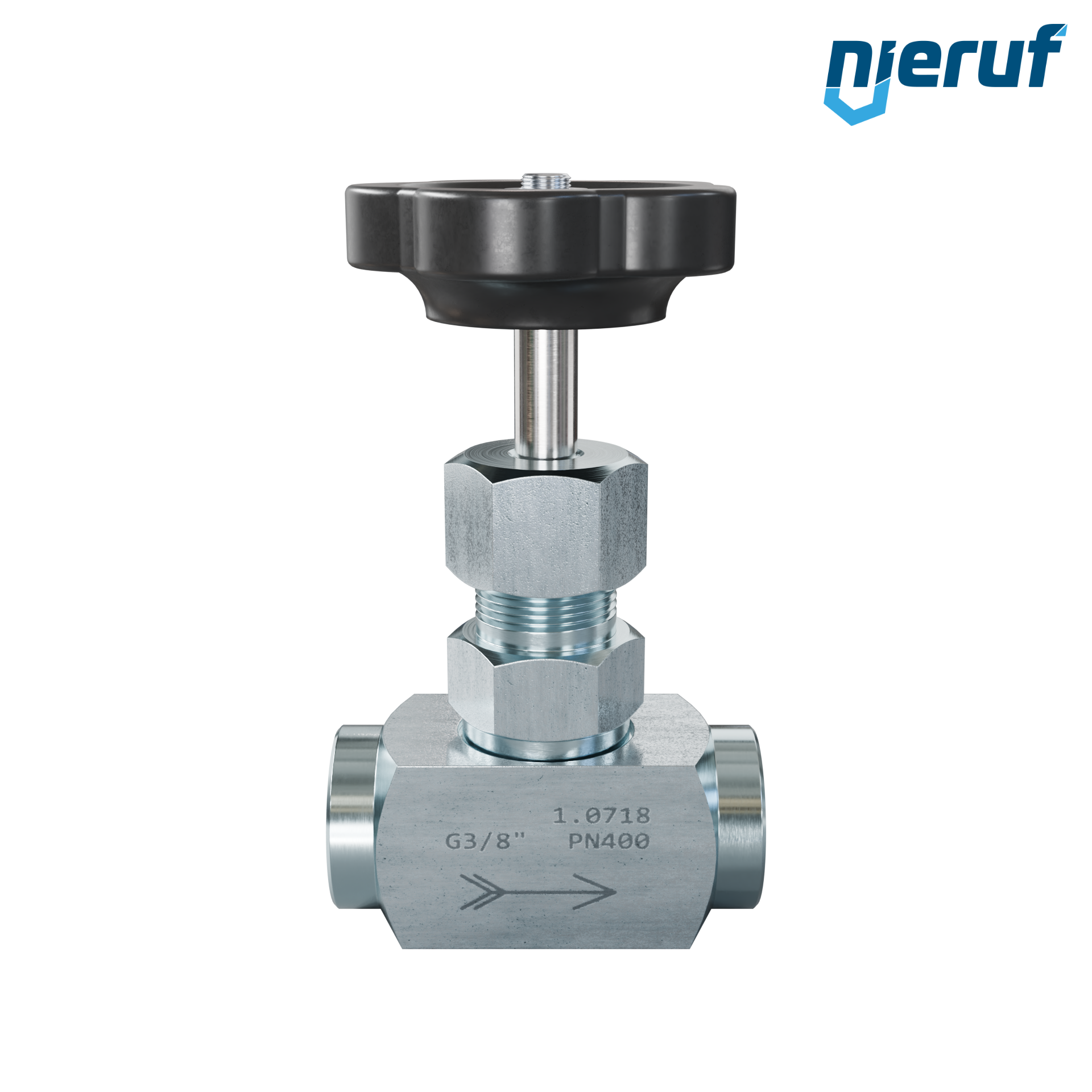 Nadelventil  3/8" Zoll NV01 Stahl (blau verzinkt)
