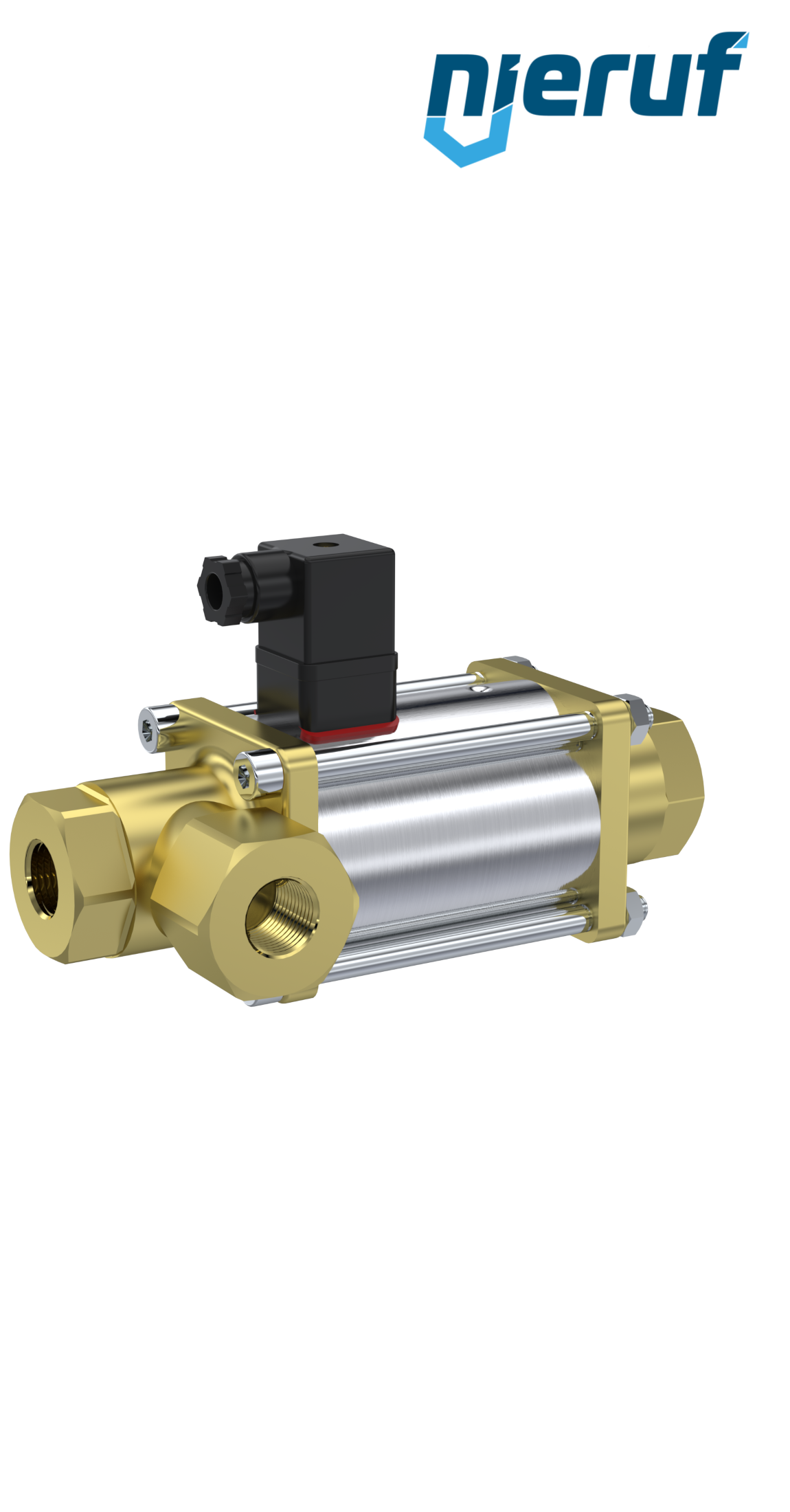 3/2-Wege-Coaxial-Ventil 1/2" Zoll IG - DN15 Messing 230V AC NC - für Wasser Anwendung
