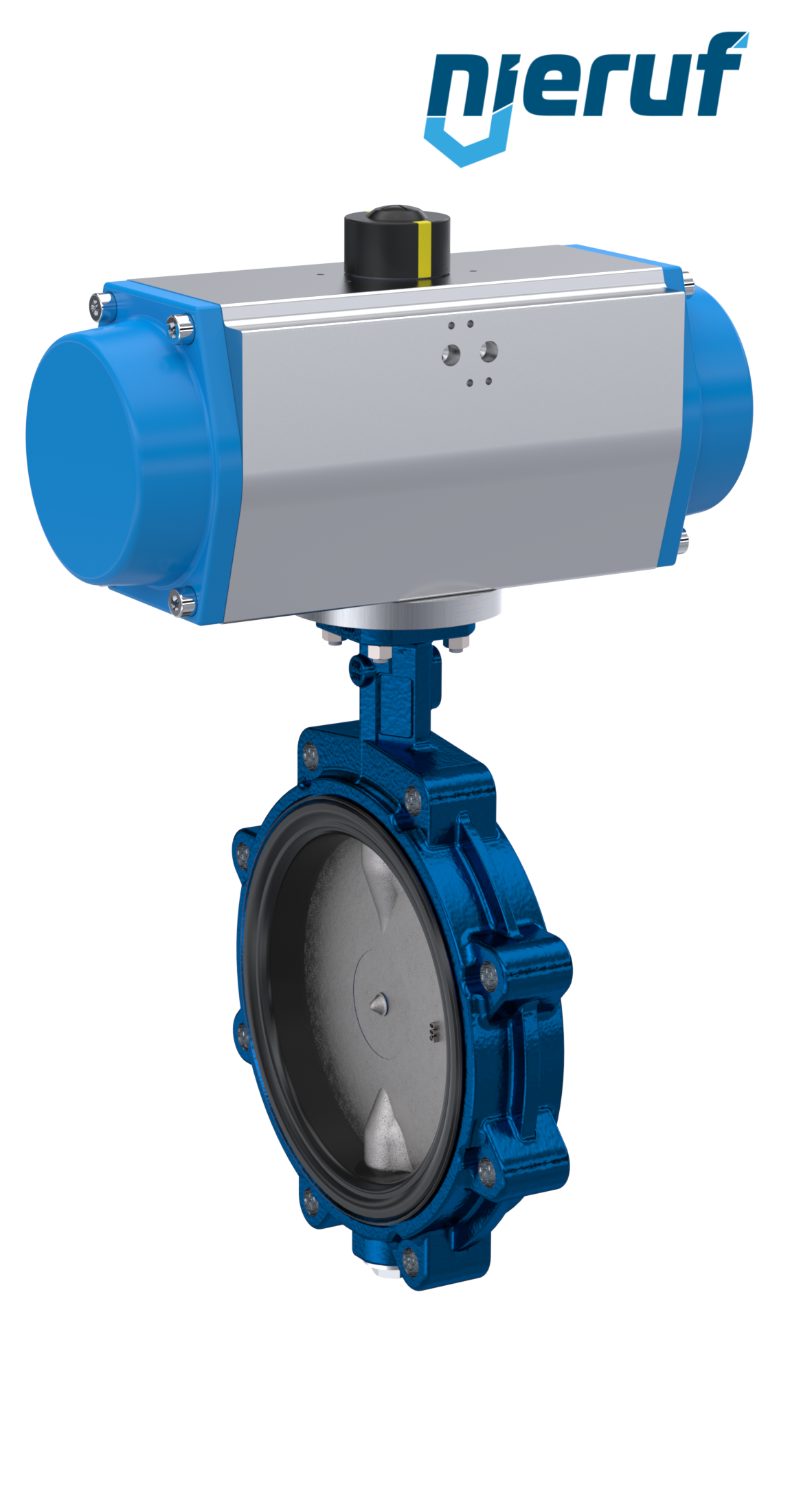 Absperrklappe DN 80 AK02 EPDM DVGW Trinkwasser, WRAS, ACS, W270 pneumatischer Schwenkantrieb einfachwirkend