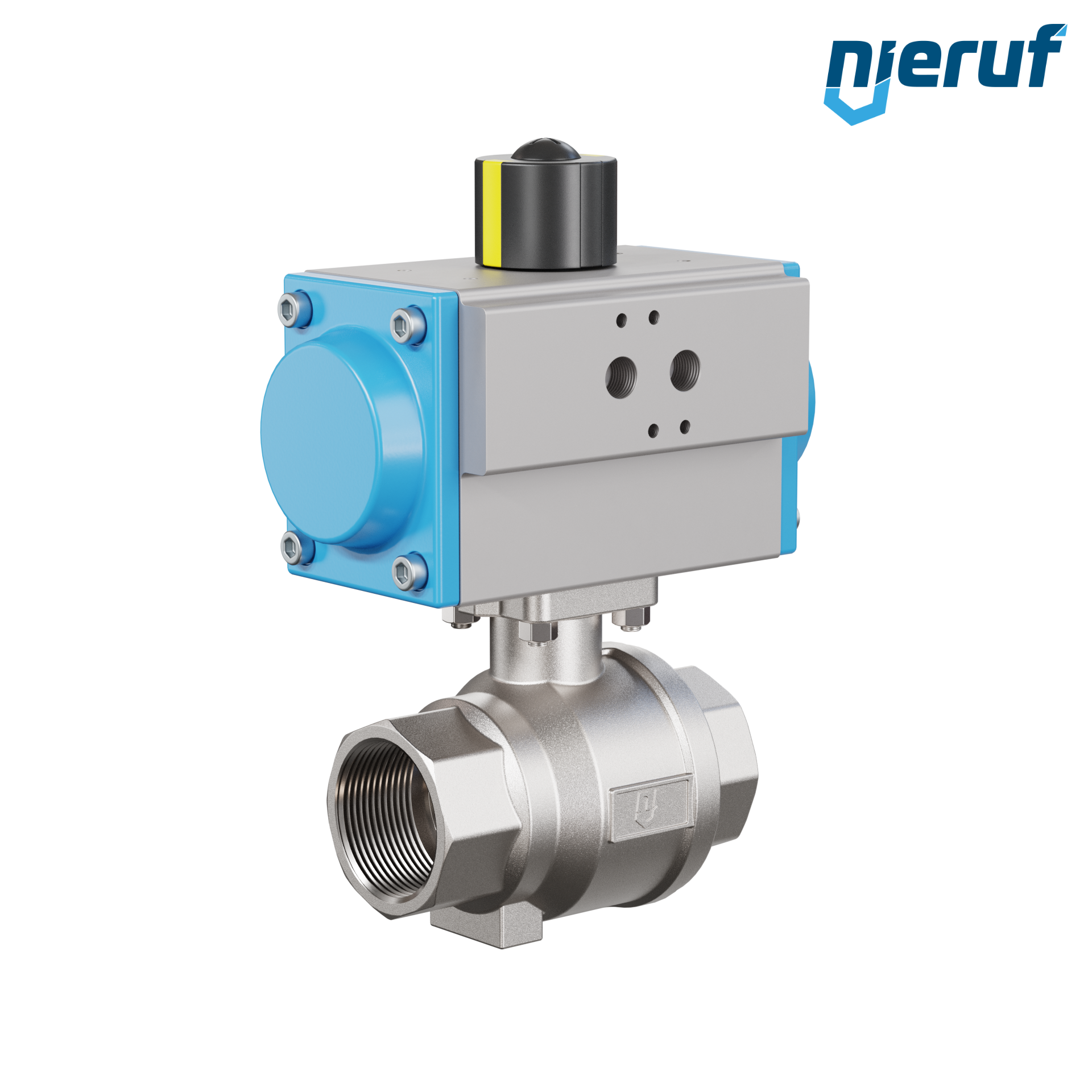 valvola a sfera pneumatica DN40 - 1 1/2" pollici azionamento rotativo a doppio effetto PK02