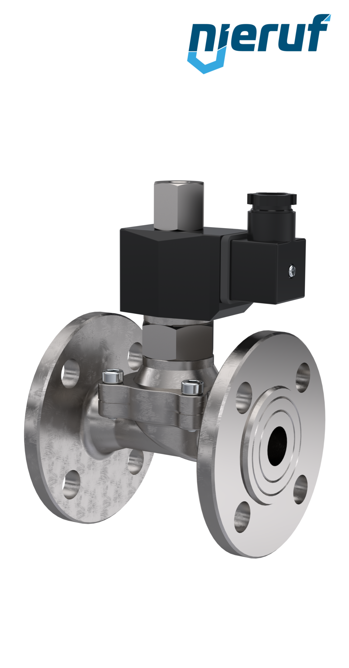 Flansch Magnetventil DN25 Edelstahl FV01 FKM 24V DC NO