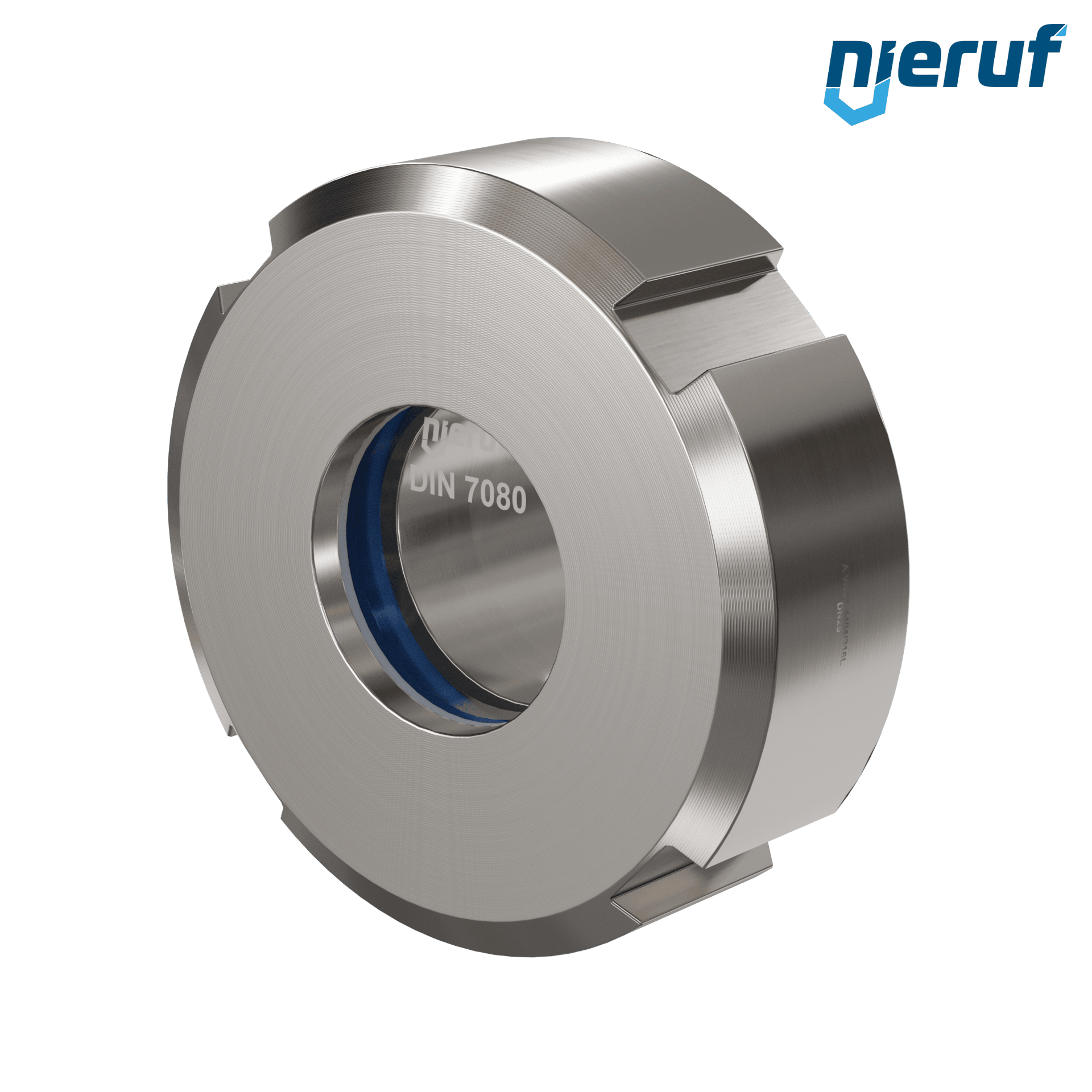 Schauglas DN25 - 1" Zoll DIN 11851 Edelstahl 1.4404 / AISI 316L