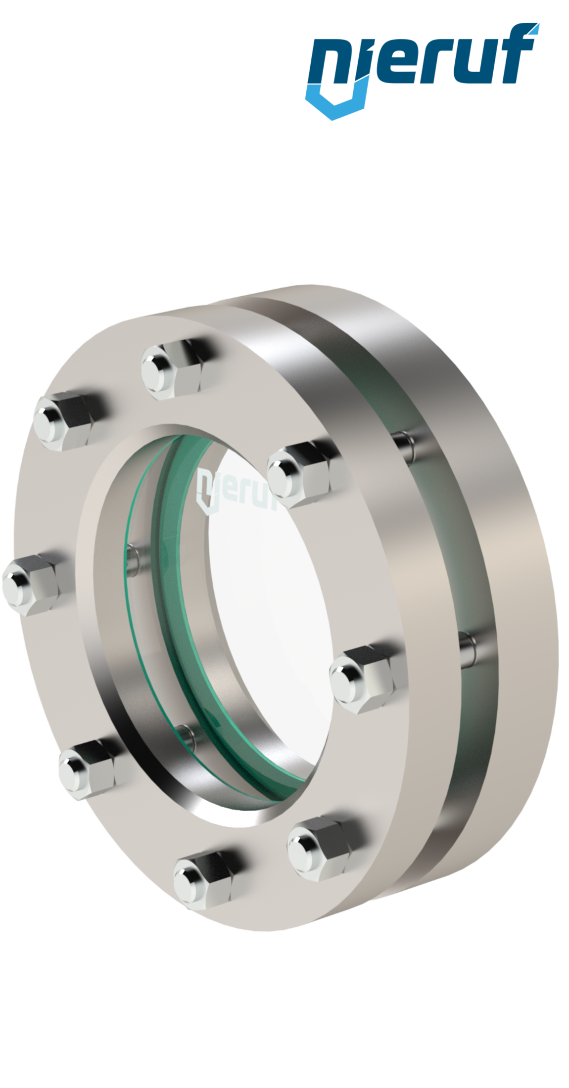 Behälter-Schauglas DN150 - 6" Zoll  BS02 Edelstahl 1.4571 Borosilikatglas 16bar Behälter-Schauglas DN150 - 6" Zoll  BS02 Edelstahl 1.4571 Borosilikatglas 16bar