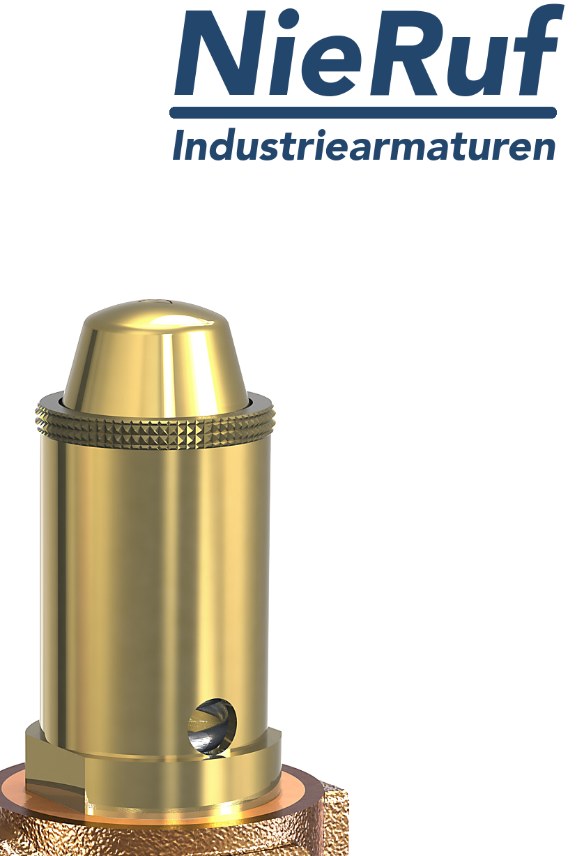 Sicherheitsventil 3/4" AG  x 1 1/4" IG SV03 neutrale flüssige Medien, Rotguss FKM