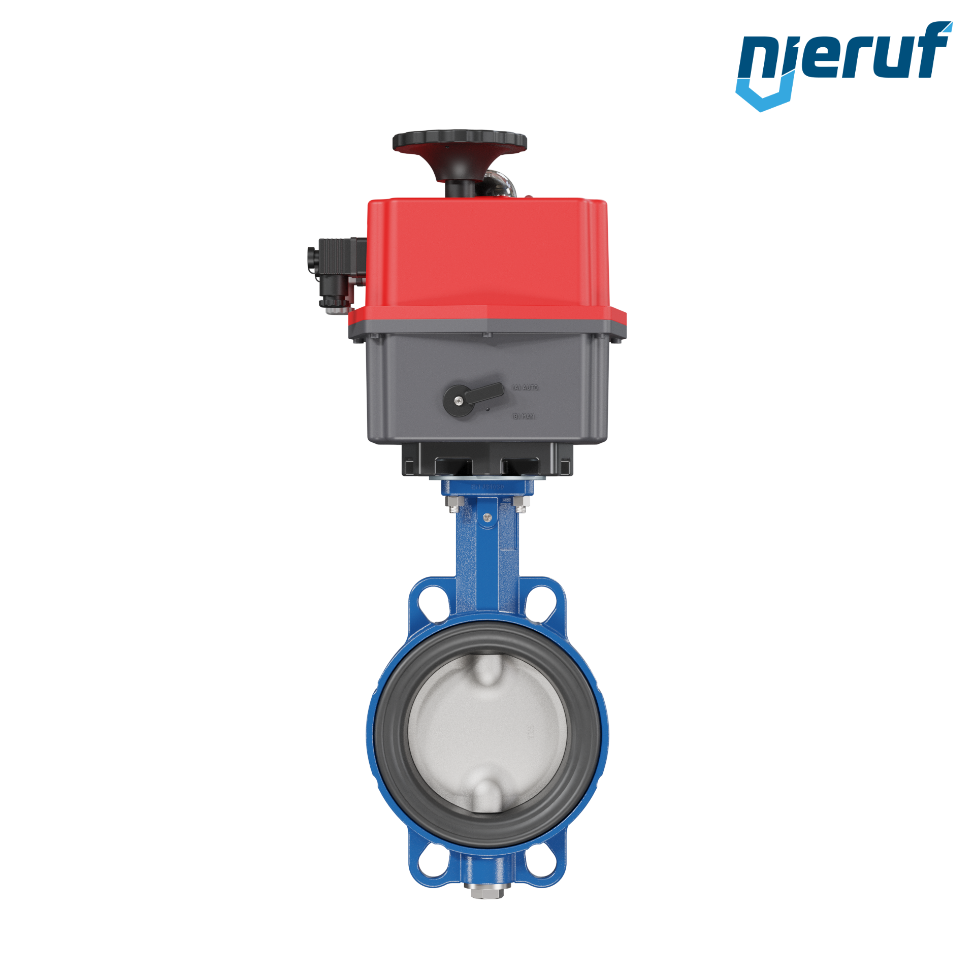 Absperrklappe DN 125 mit Zentrieraugen elektrischer Antrieb 24-240V DVGW Trinkwasser