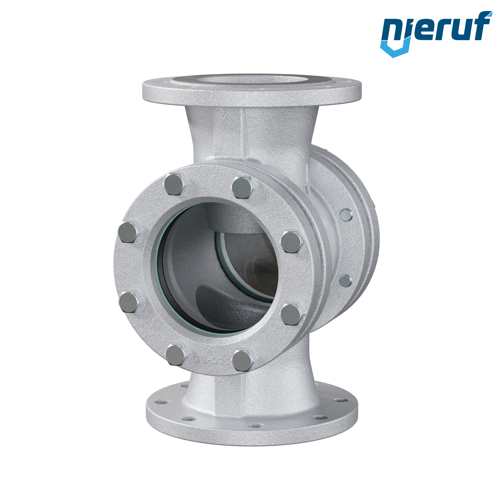 spia visiva flangiata / indicatore di flusso flangiato DN200 - 8" pollici acciaio fuso vetro borosilicato versione con gocciolatoio