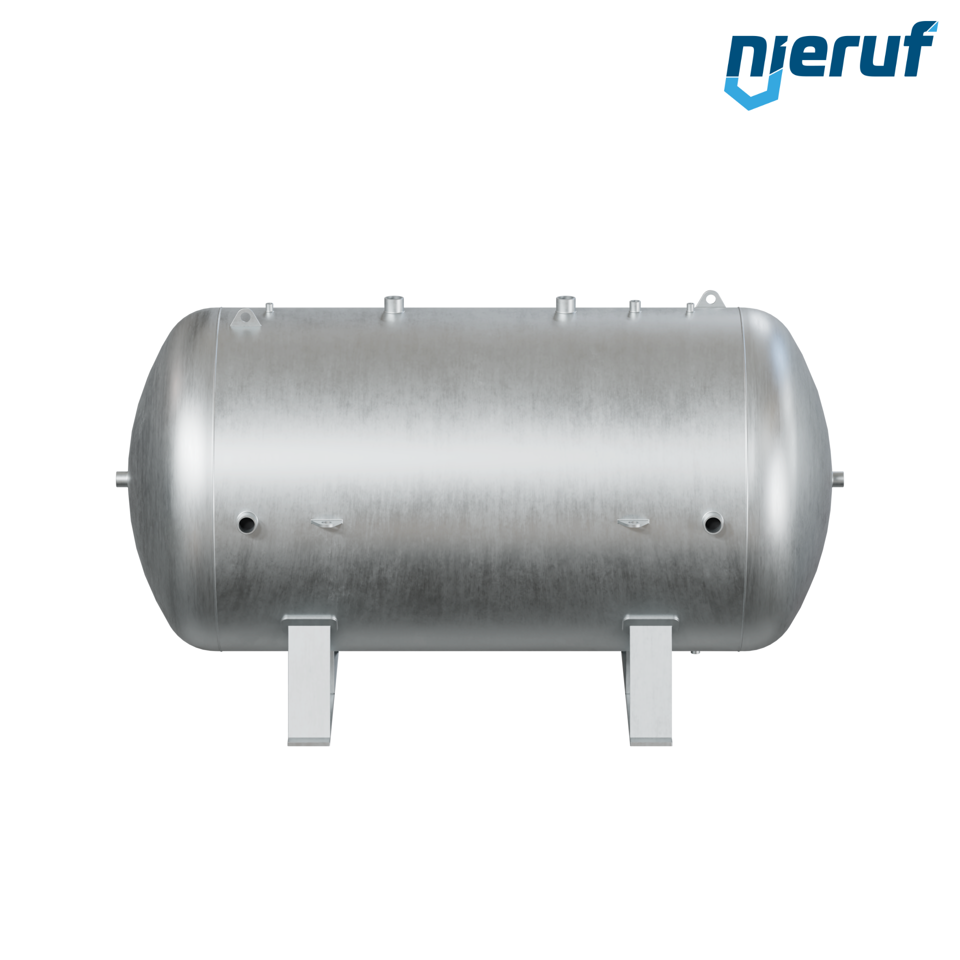 Druckbehälter liegend BE01 5000 Liter, 0-16 bar, Stahl feuerverzinkt, Durchmesser 1600 mm