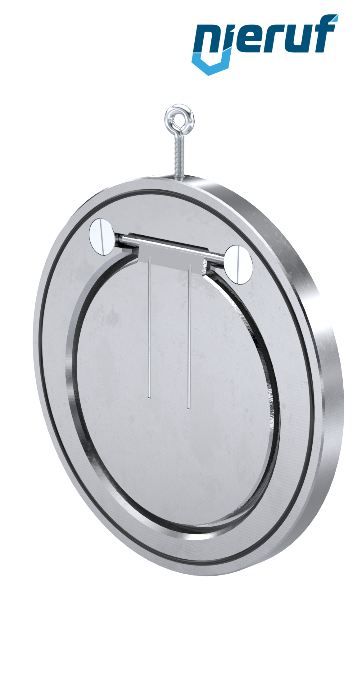 Zwischenflansch-Rückschlagklappe DN250 ZR01 Stahl 1.0460, verzinkt FKM (Viton)