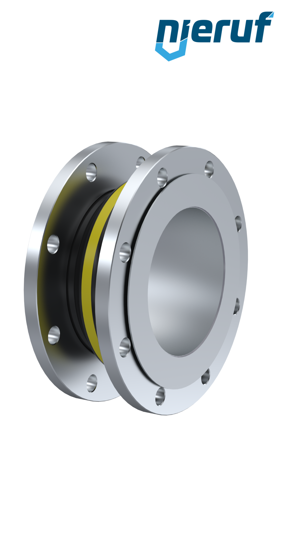 Gummi-Kompensator Leitblech DN150 Typ KP04 Stahlflansche NBR