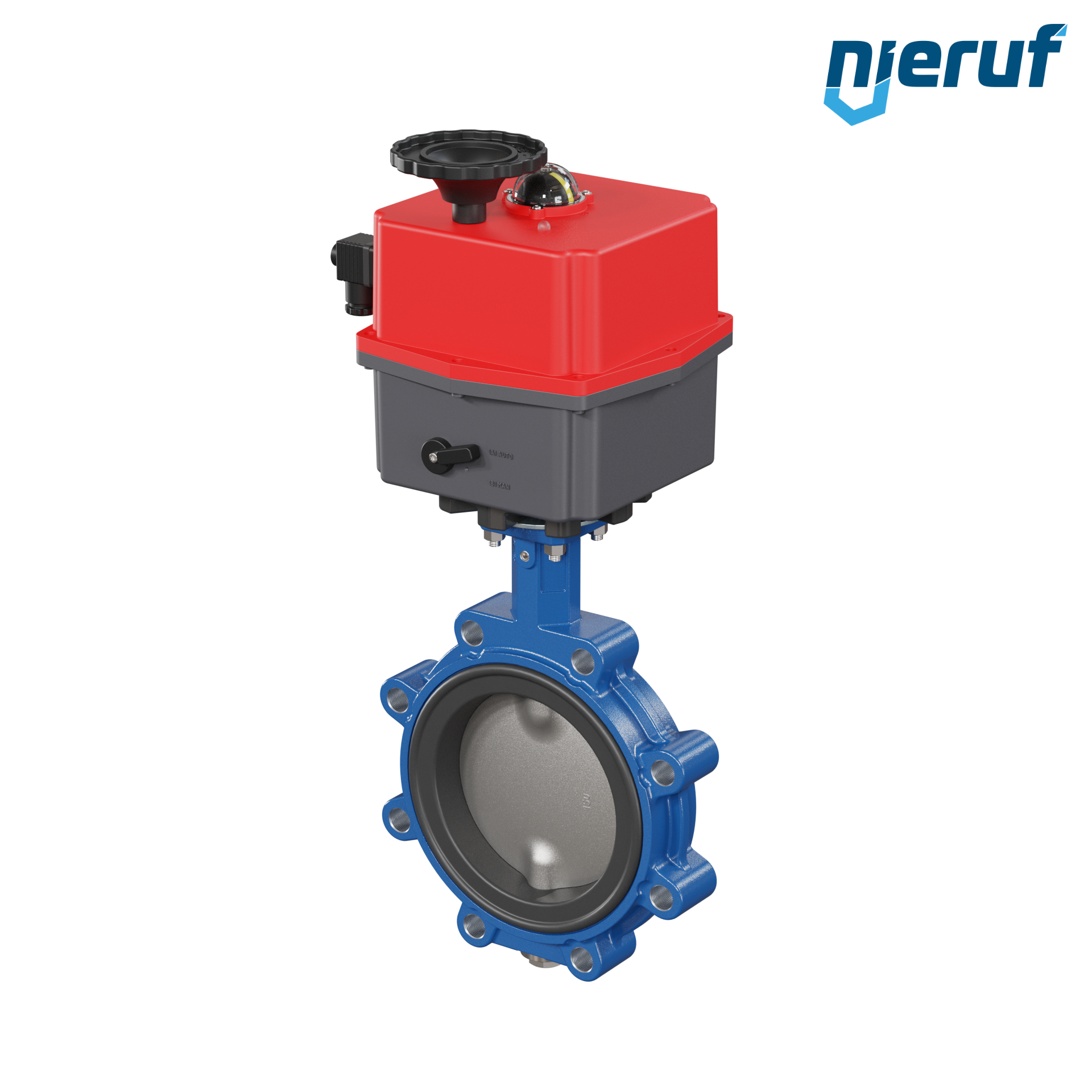 Absperrklappe DN 150 mit Gewindeaugen elektrischer Antrieb 24-240V DVGW Gas