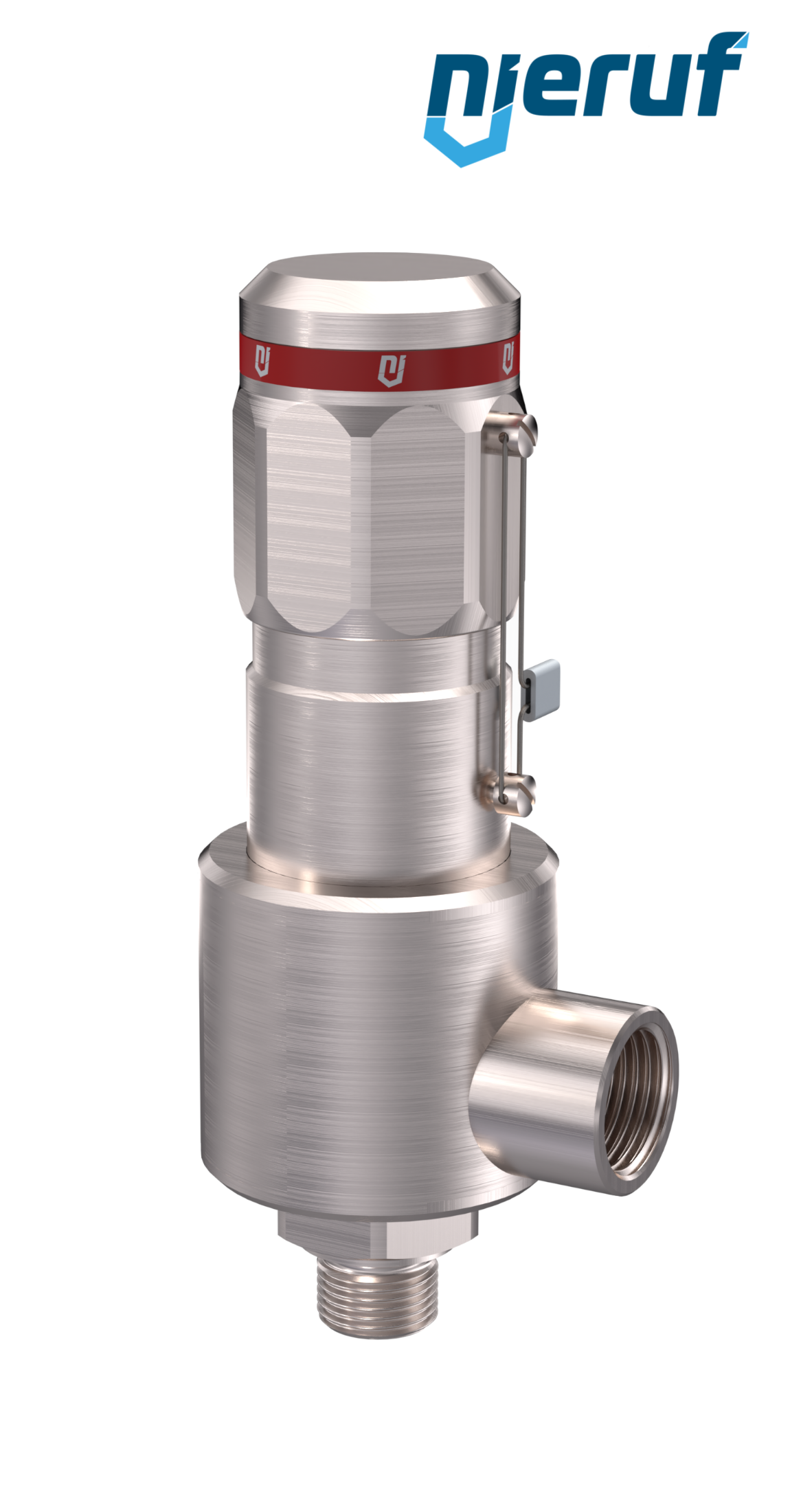 Sicherheitsventil DN6 1/4" AG X 1/2" IG SV15, MD/ PEEK, ohne Anlüftung, Eck-Ausführung, >500,0 - 1100,0 bar