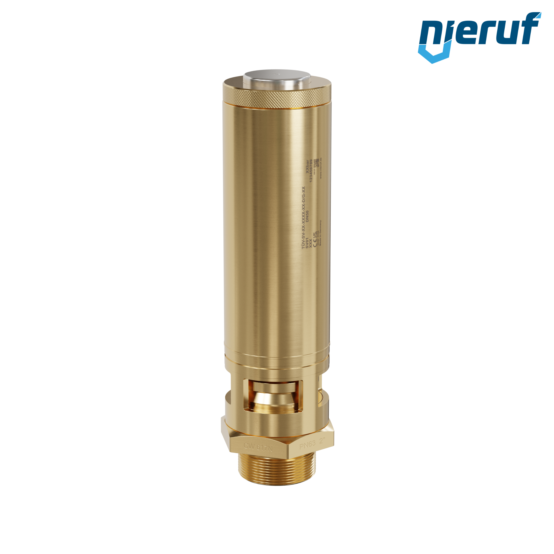 valvola di sicurezza 2" M SV01 aria compressa PTFE ottone