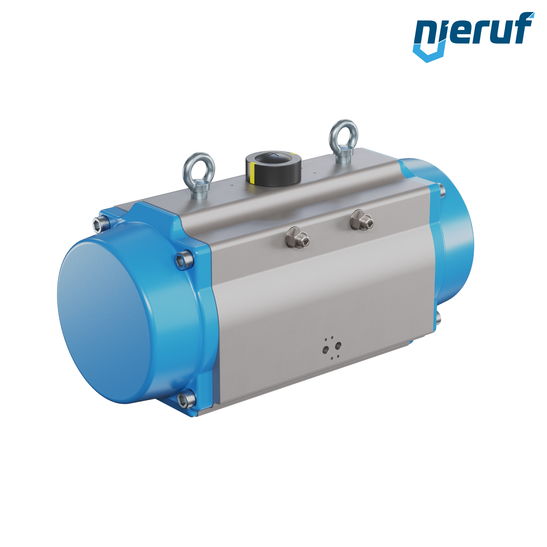 Pneumatischer Antrieb AN02 einfachwirkend, federöffnend Hochtemperatur-Version GS-240 90° mit 3 Federn