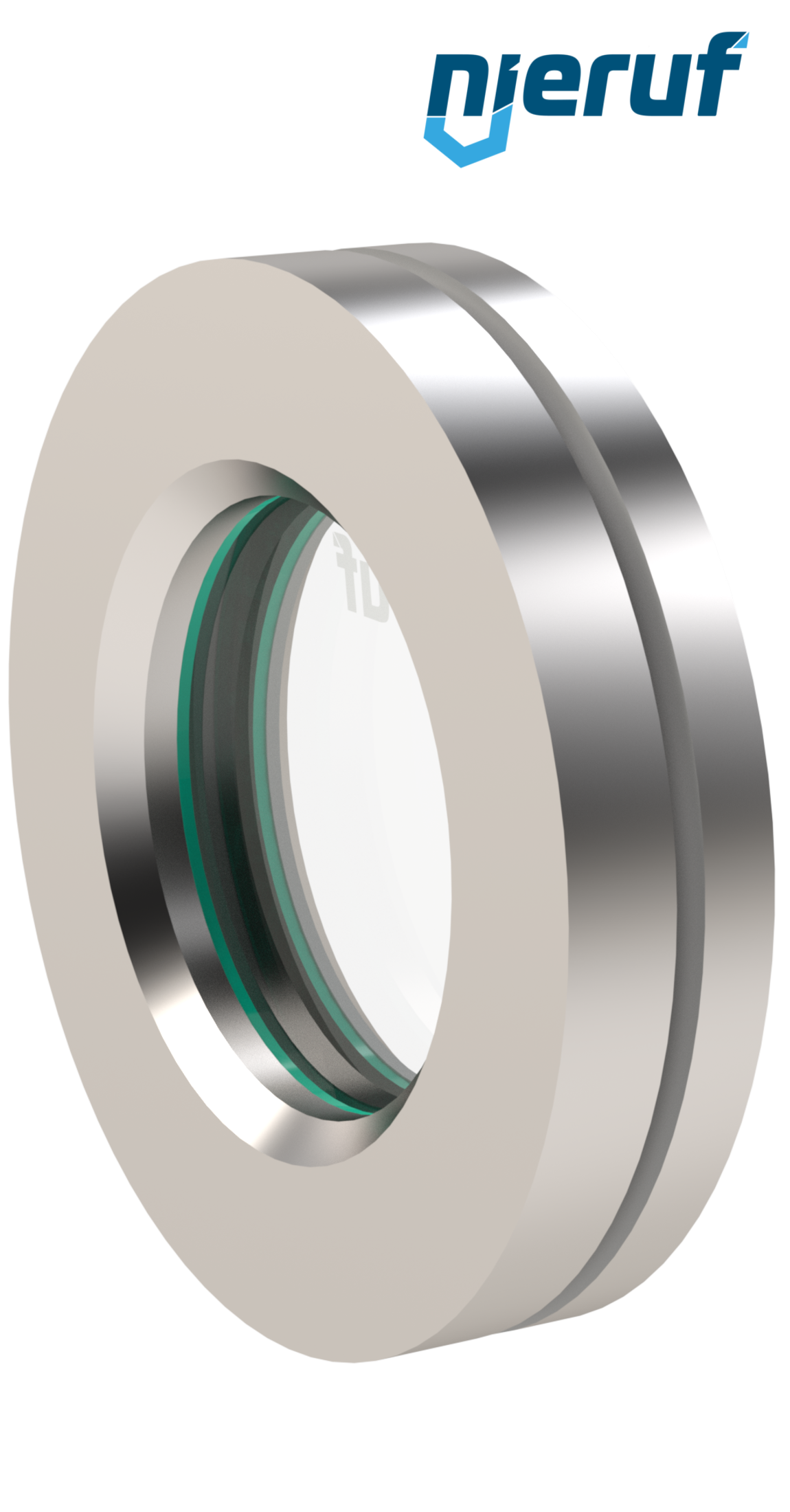 Behälter-Schauglas DN50 - 2" Zoll BS04 Edelstahl 1.4571 Borosilikatglas 0,0 bar