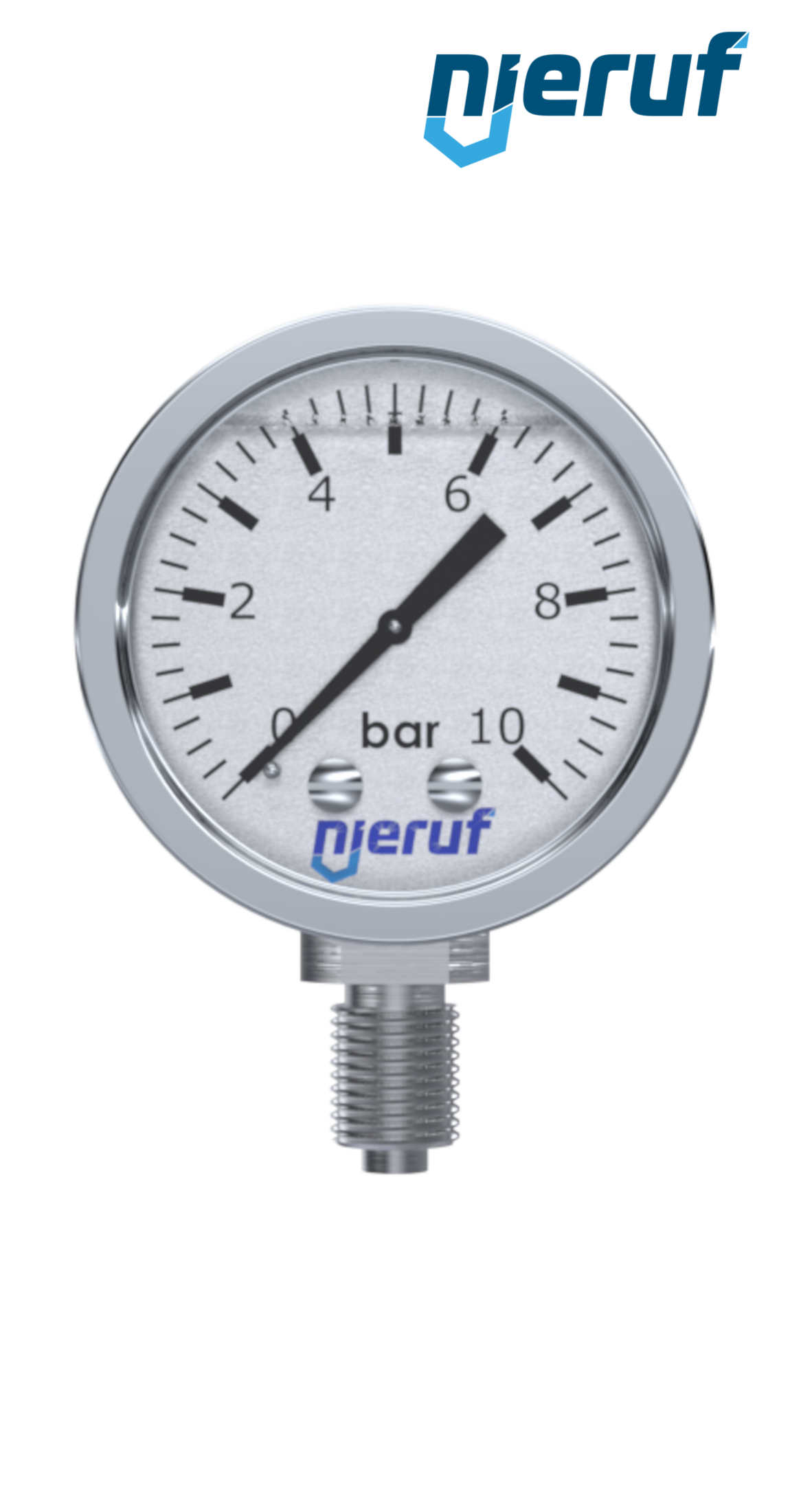 Manometer G 1/4" radial 50 mm 0 - 10,0 bar mit Glyzerinfüllung