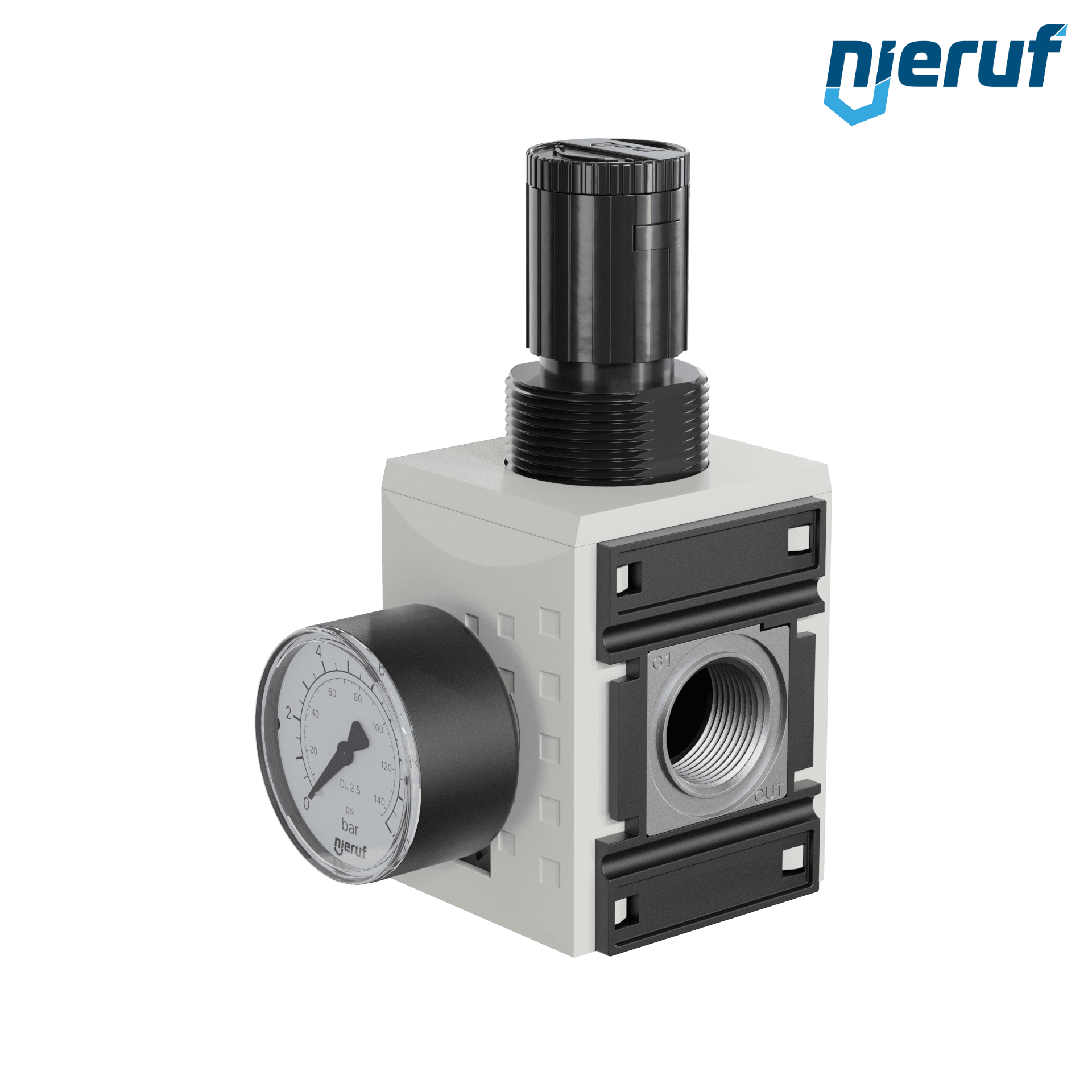 Druckregler 1" Zoll MD03 Innengewinde Kunststoff Polyamid NBR 0,5 - 8,0 bar