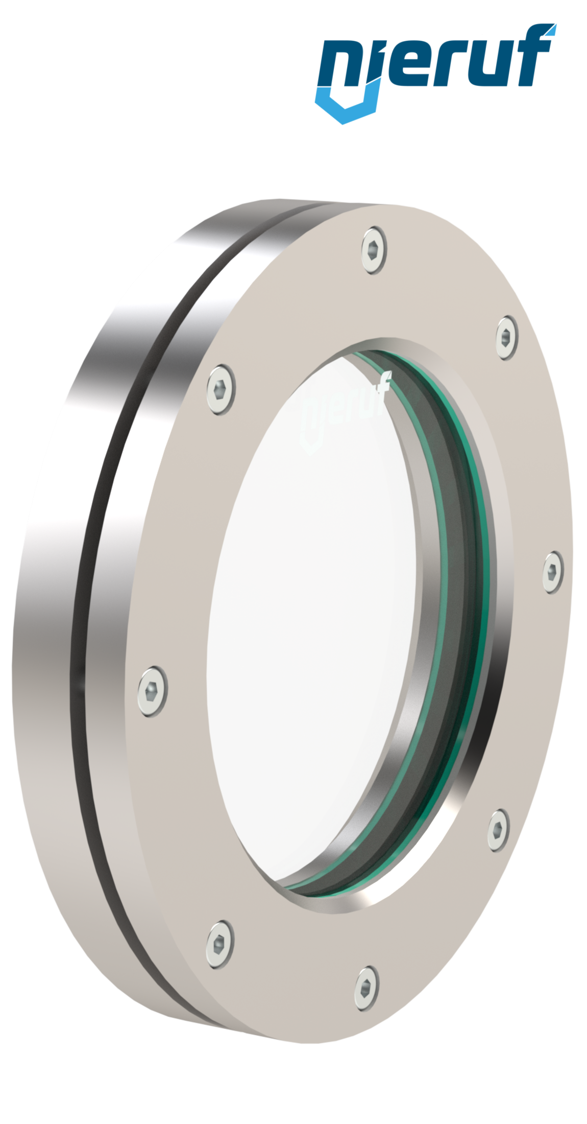 Behälter-Schauglas DN80 - 3" Zoll BS04 Edelstahl 1.4571 Borosilikatglas 0,0 bar