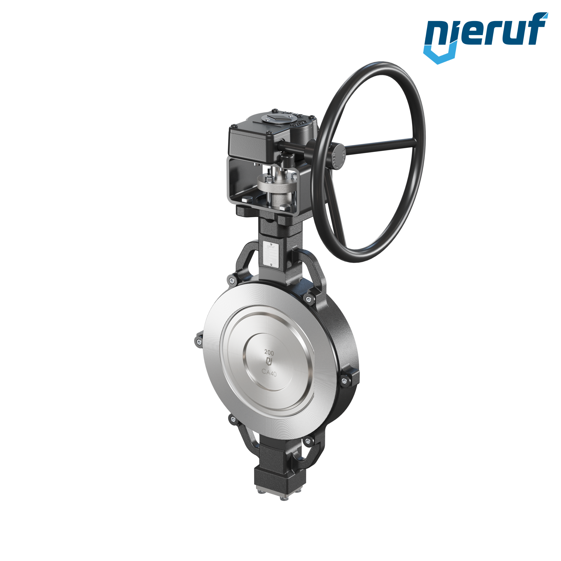 Doppelexzentrische Absperrklappe AK11 DN 200 PN10-40 ANSI150-300 Getriebe