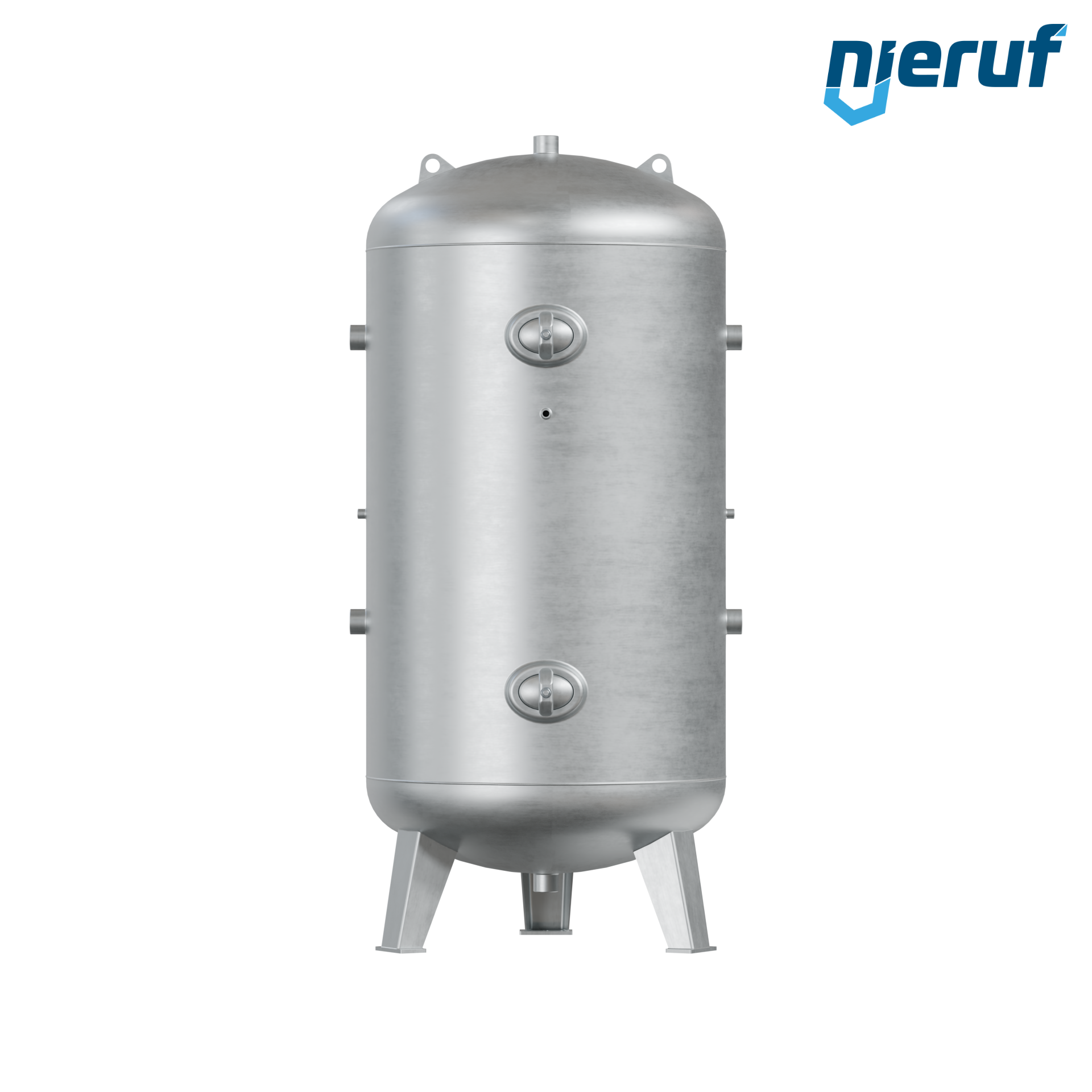 Druckbehälter stehend BE01 1500 Liter, 0-11 bar, Stahl feuerverzinkt