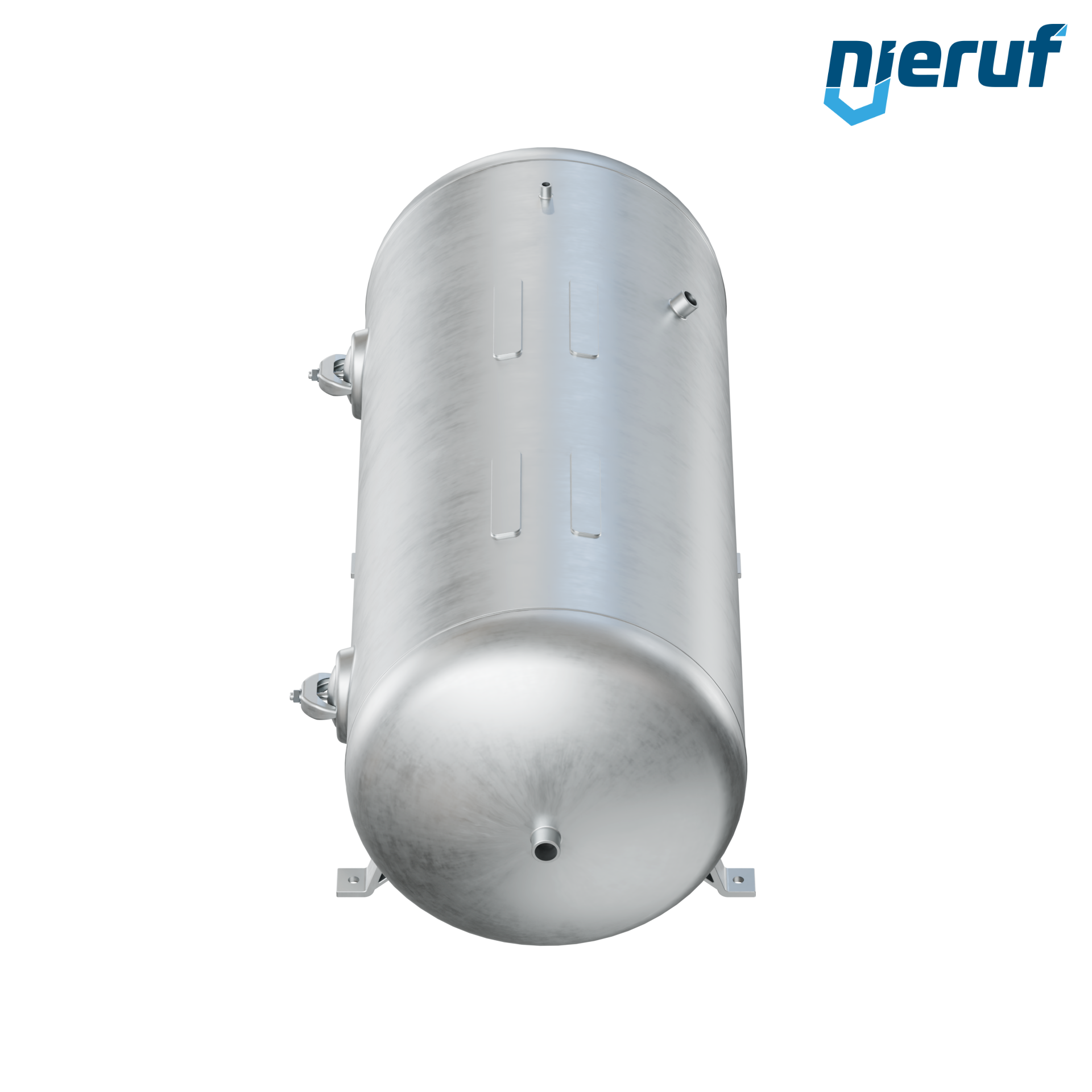 Druckbehälter liegend BE01 1000 Liter, 0-16 bar, Stahl grundiert