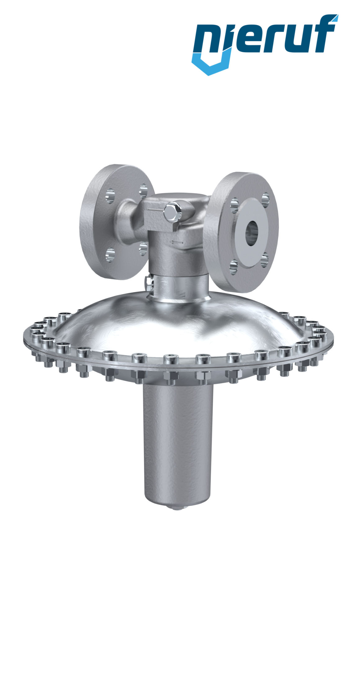 mbar-Regler DN25 DM23 Flansch DIN EN 1092 Edelstahl FKM 50 - 200 mbar