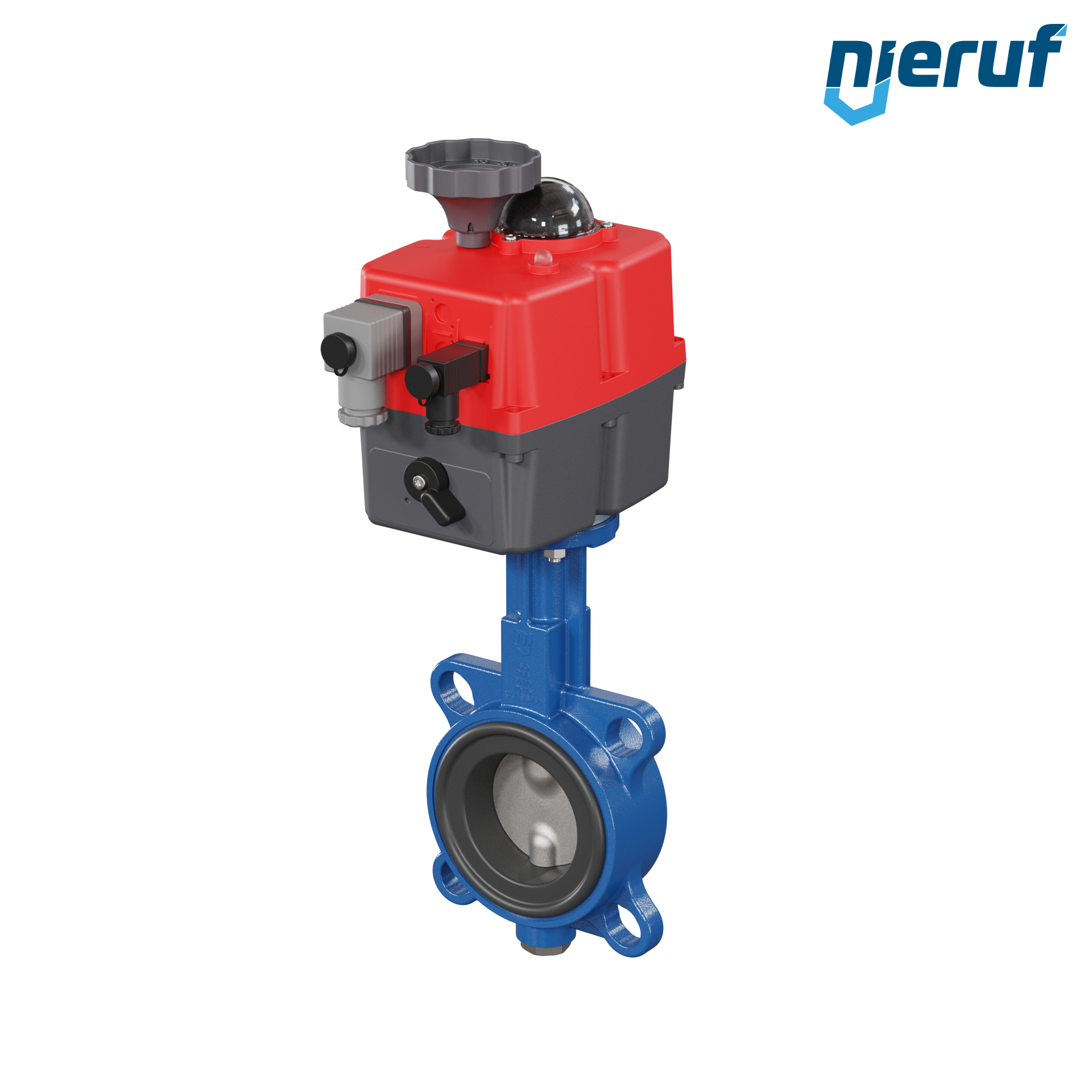 Absperrklappe DN 65 mit Zentrieraugen elektrischer Antrieb 24-240V FPM