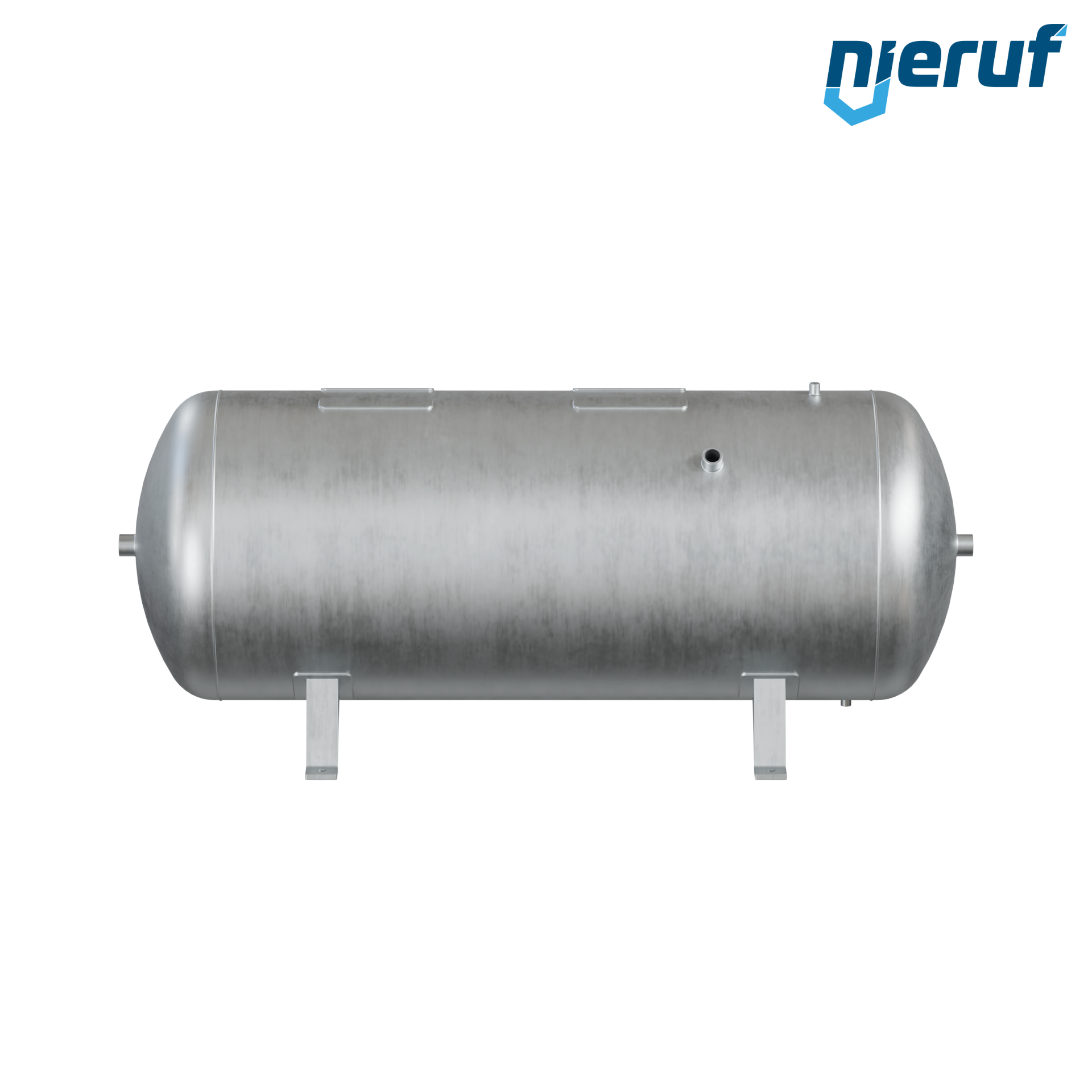 Druckbehälter liegend BE01 1000 Liter, 0-16 bar, Stahl grundiert