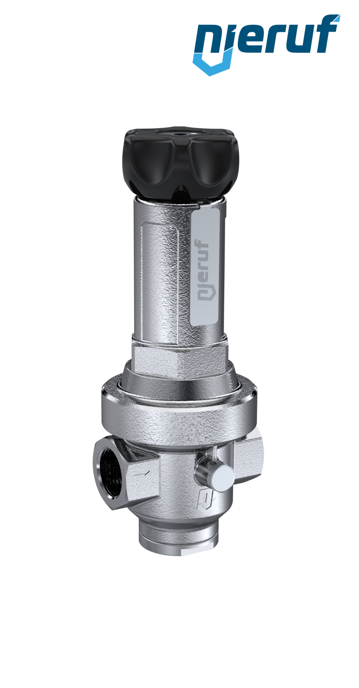 Präzisions-Druckregler mit Sekundärentlüftung 1" Zoll DM15 Edelstahl FKM 0,5 - 15 bar