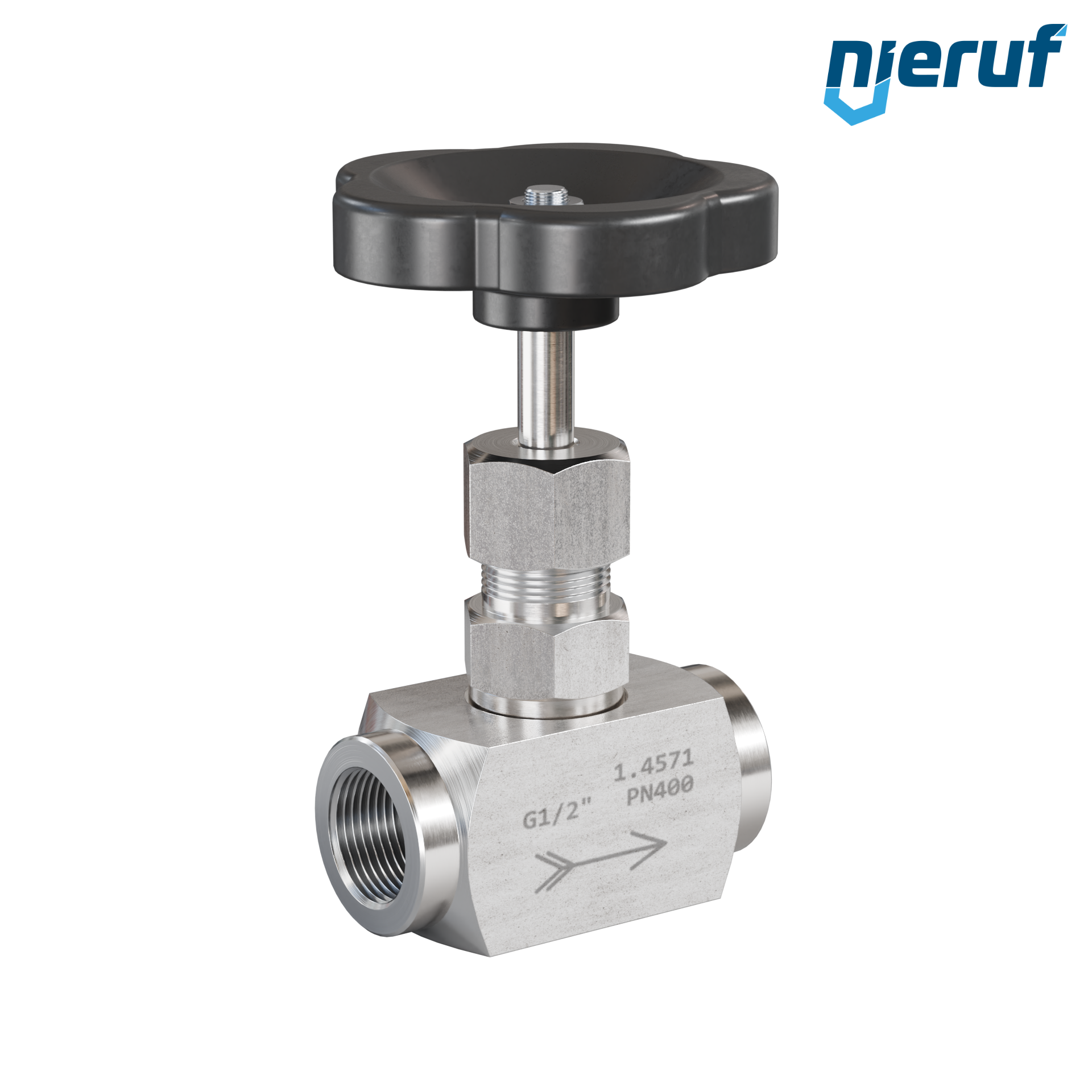 Hochdruck-Nadelventil  1/2" Zoll NV01 Edelstahl 1.4571 Hochdruck-Nadelventil  1/2" Zoll NV01 Edelstahl 1.4571
