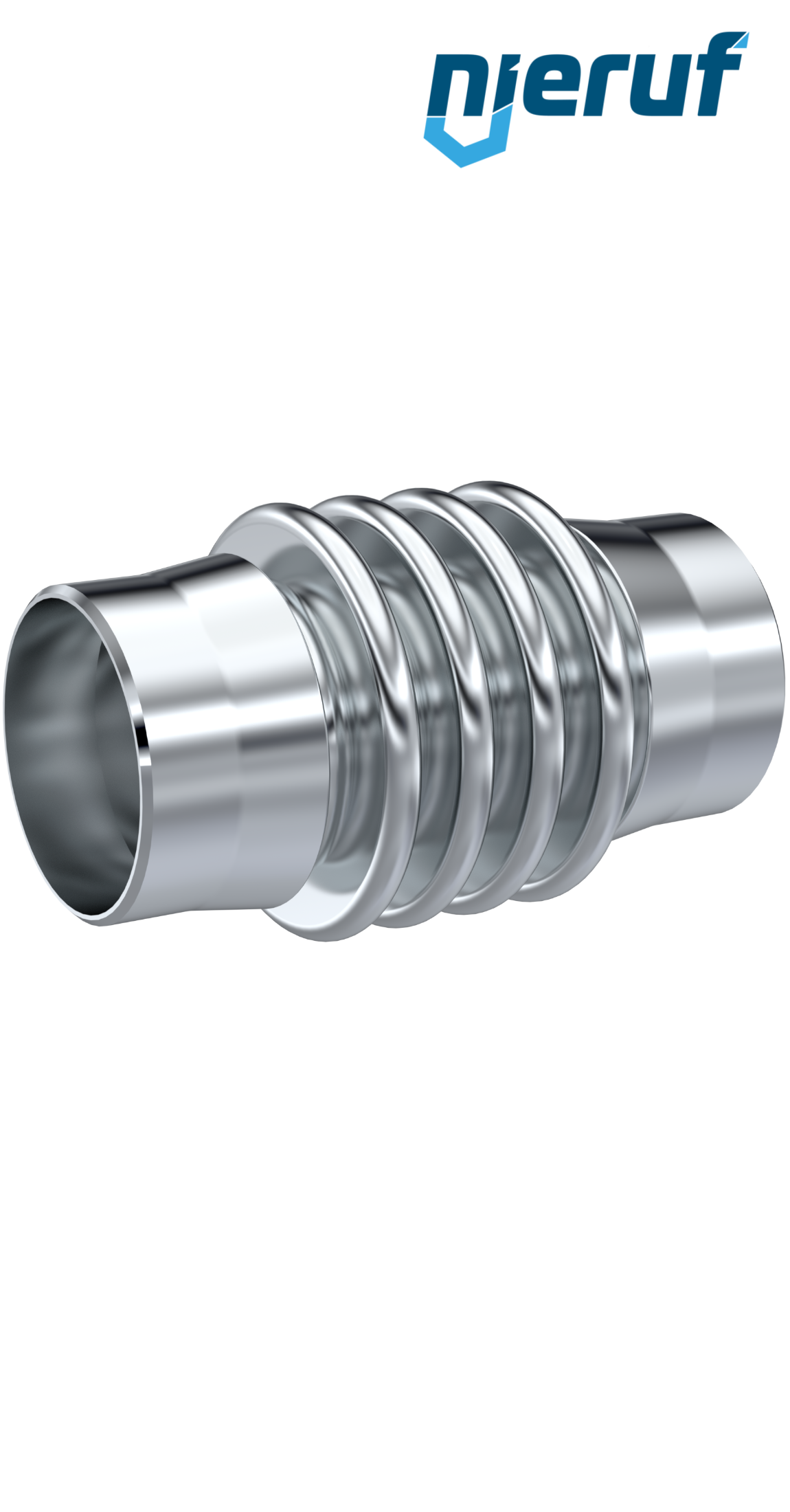 Axialkompensator DN65 - 76,1mm Typ KP05 Anschweißenden und Edelstahl-Faltenbalg