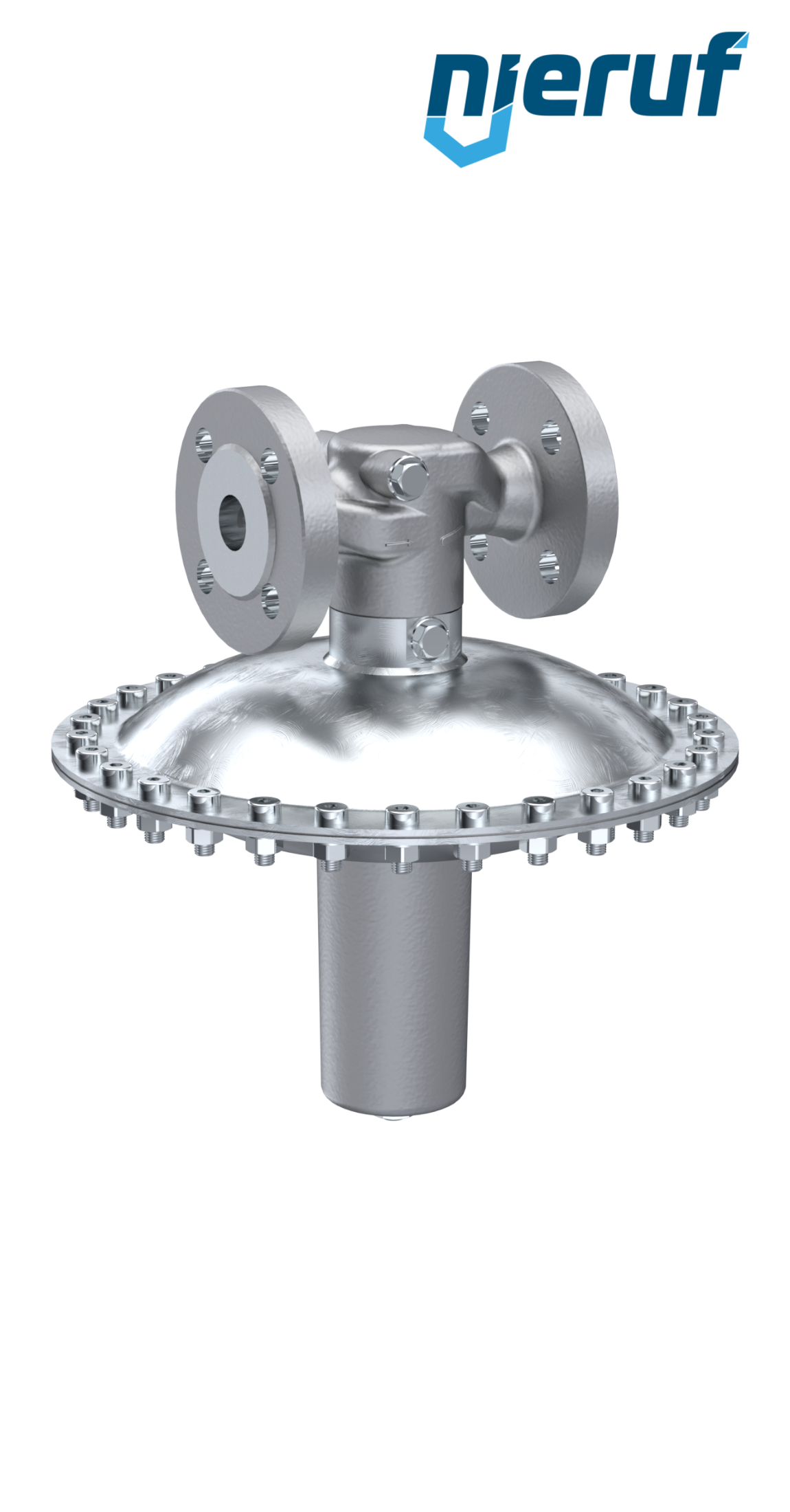 mbar-Regler DN25 DM23 Flansch DIN EN 1092 Edelstahl FKM 50 - 200 mbar