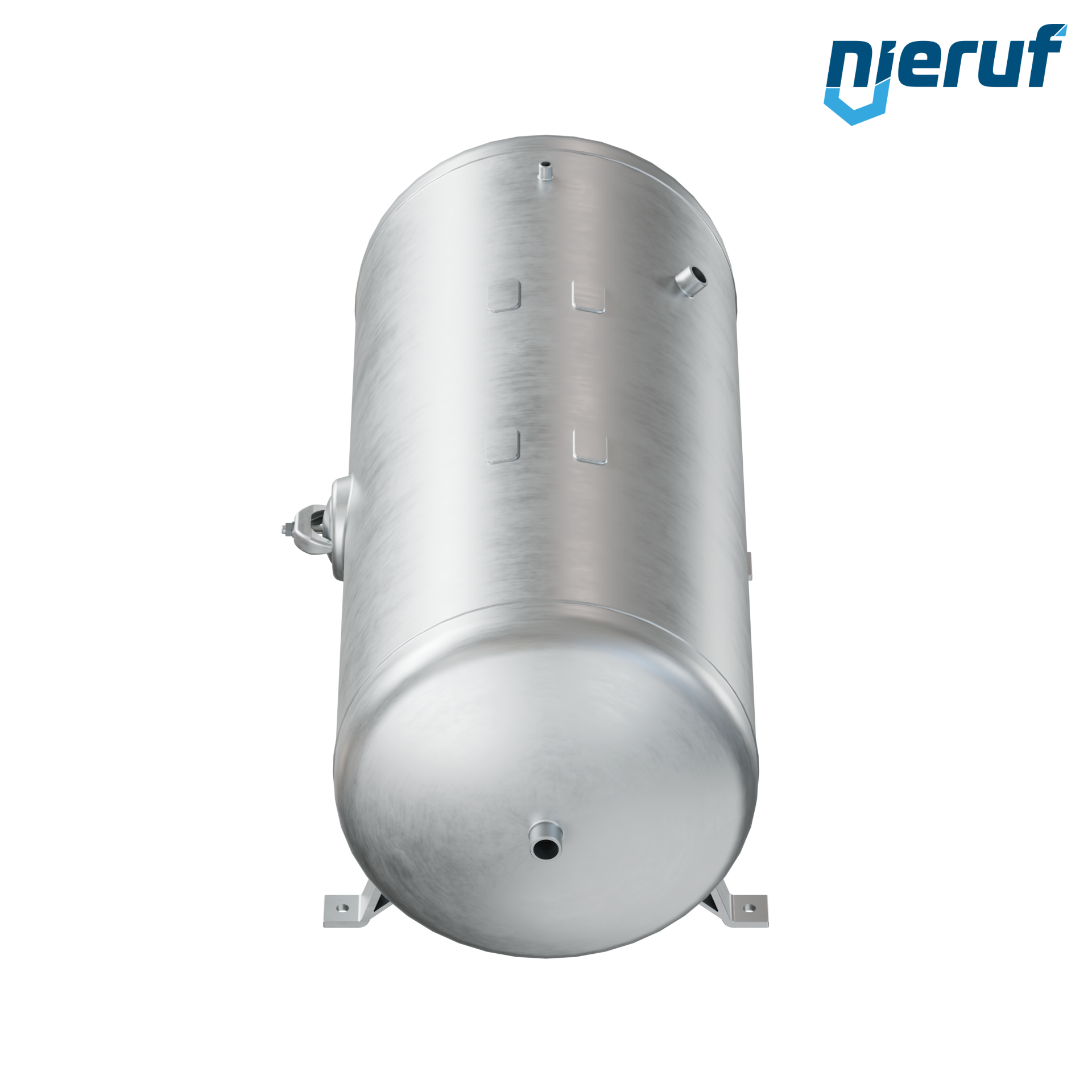 Druckbehälter liegend BE01 750 Liter, 0-16 bar, Stahl grundiert