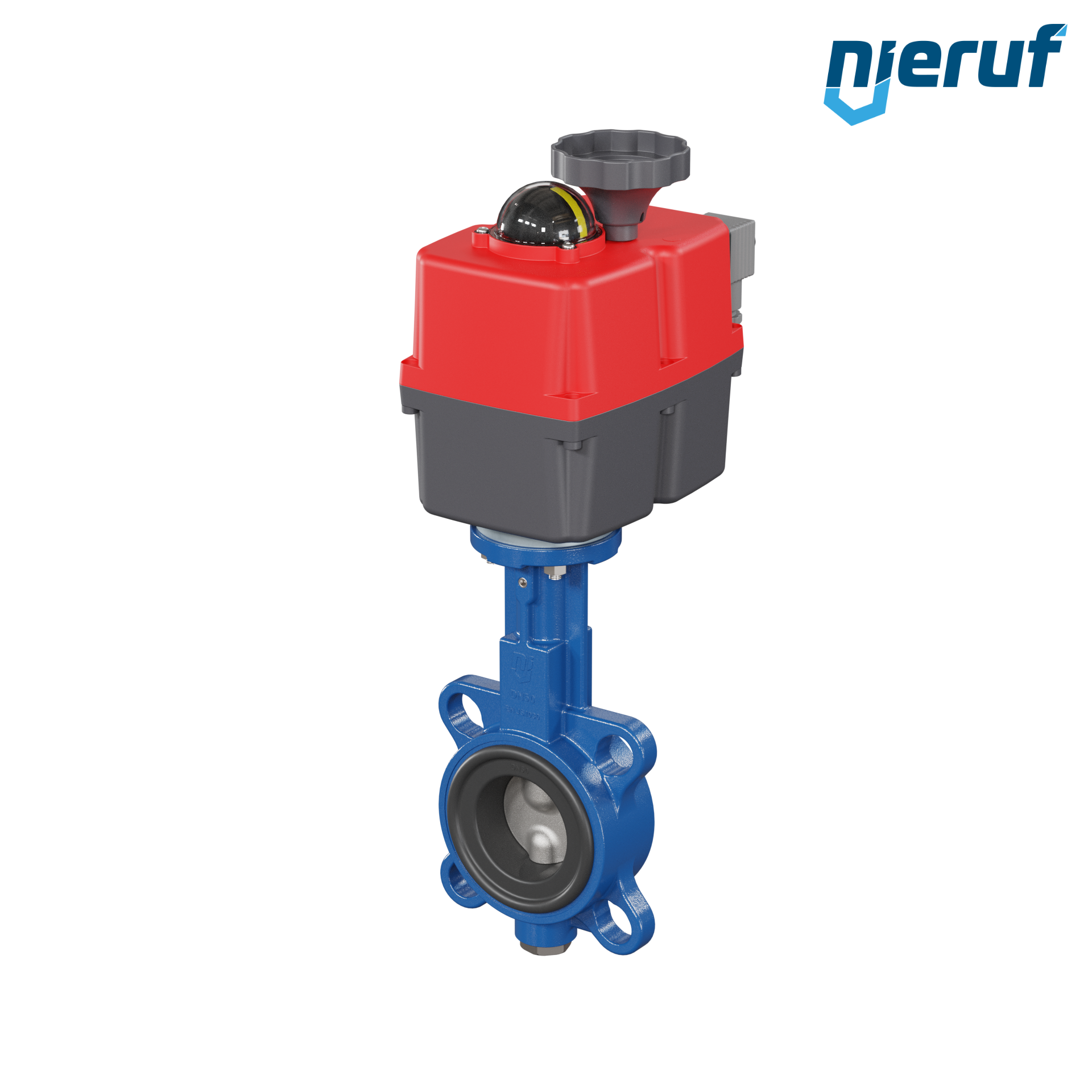 Absperrklappe DN 50 mit Zentrieraugen elektrischer Antrieb 24-240V FPM