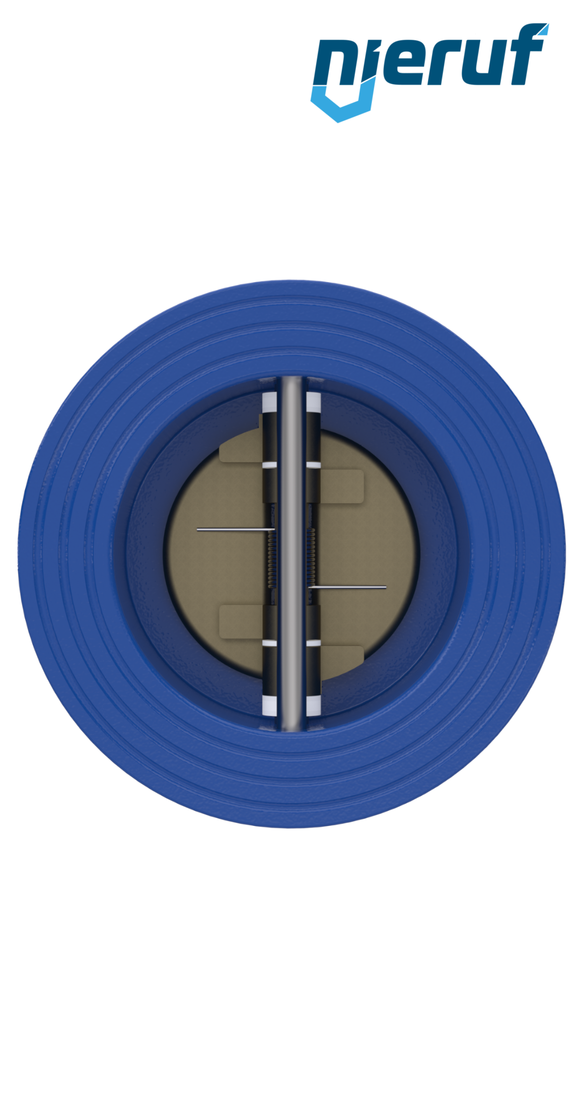 Doppelflügel-Rückschlagklappe DN50 ANSI150 DR04 ANSI 150 GGG40 epoxid-beschichtet blau 180µm NBR