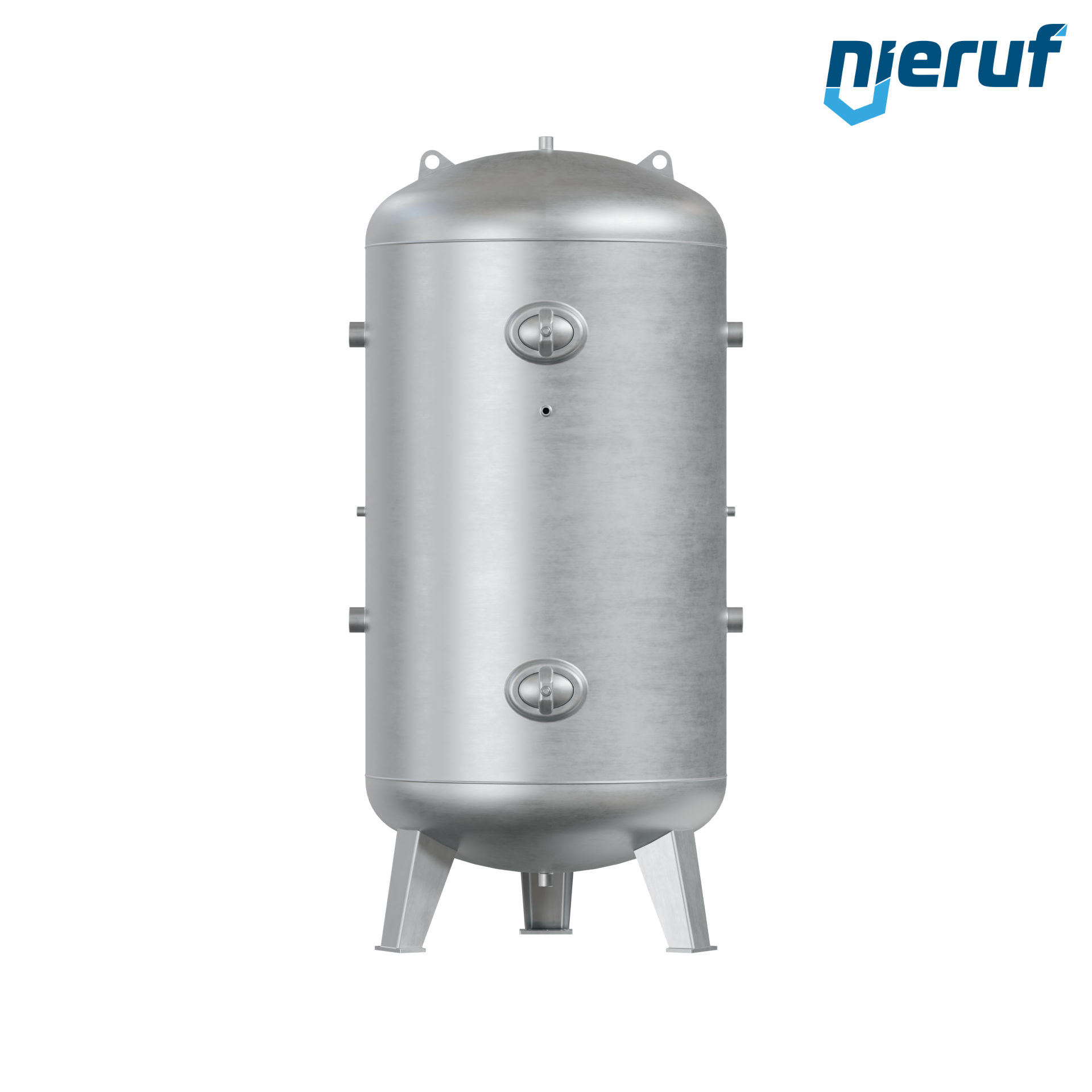 Hochdruckbehälter stehend 1500 Liter, 0-36 bar, Stahl grundiert
