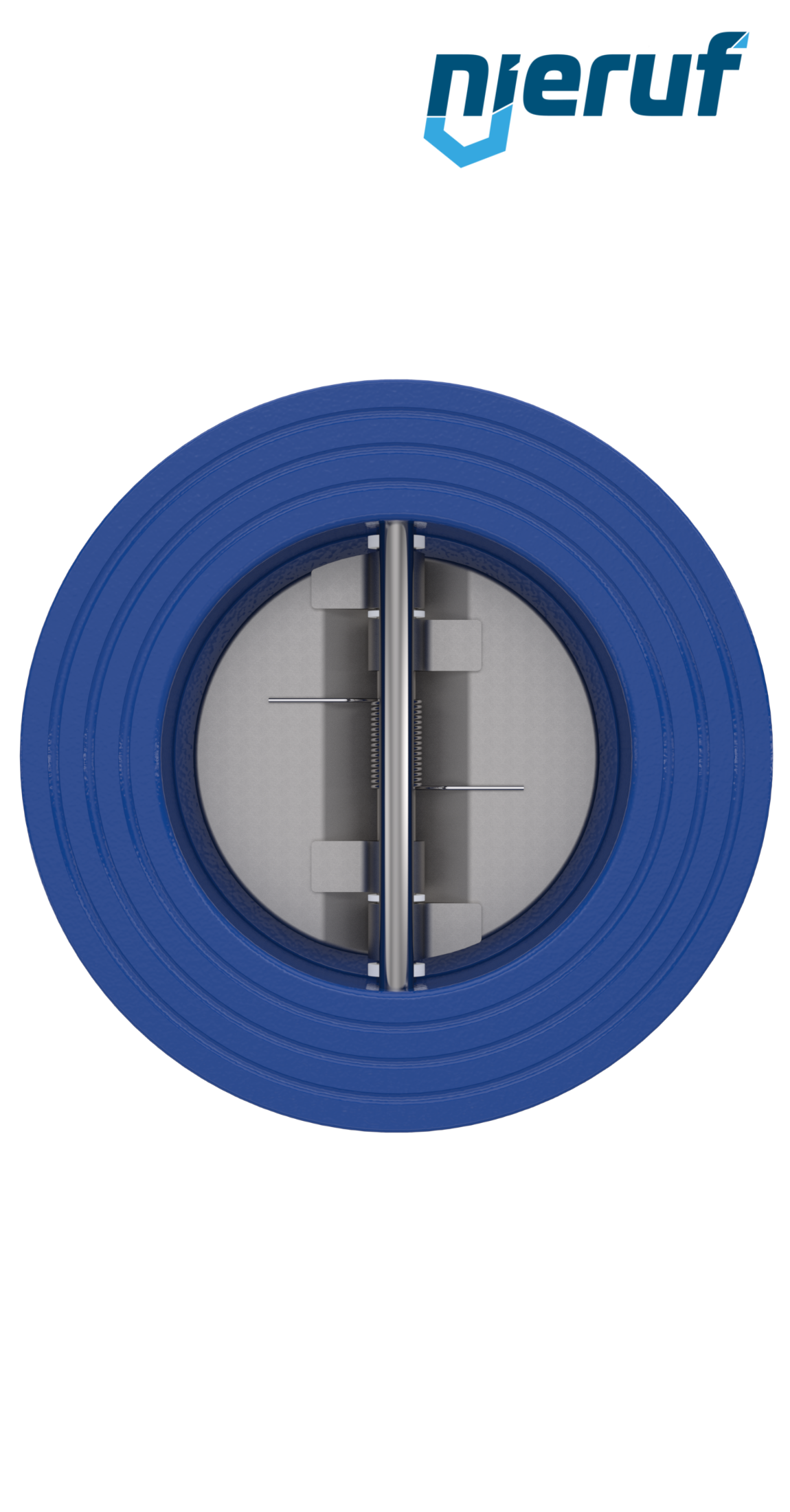 Doppelflügel-Rückschlagklappe DN65 ANSI150 DR02 ANSI 150 GGG40 epoxid-beschichtet blau 180µm EPDM