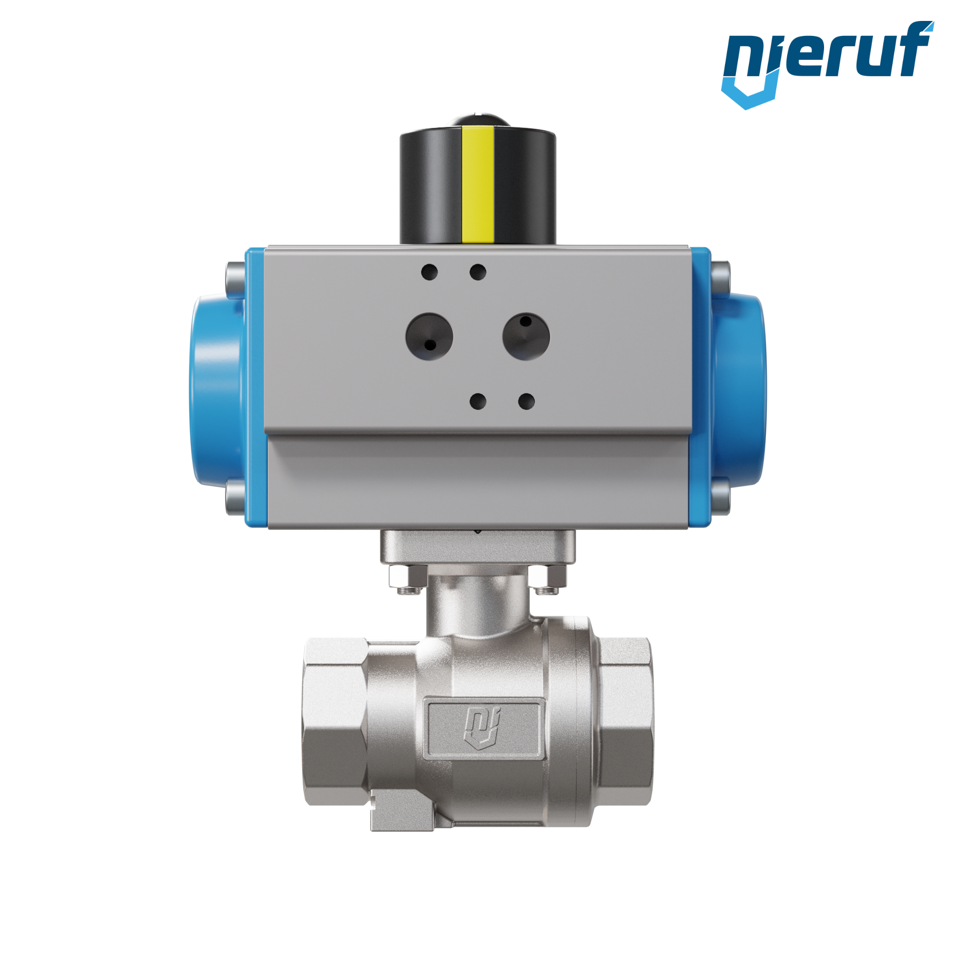 valvola a sfera pneumatica DN25 - 1" pollici azionamento rotativo a effetto semplice PK02