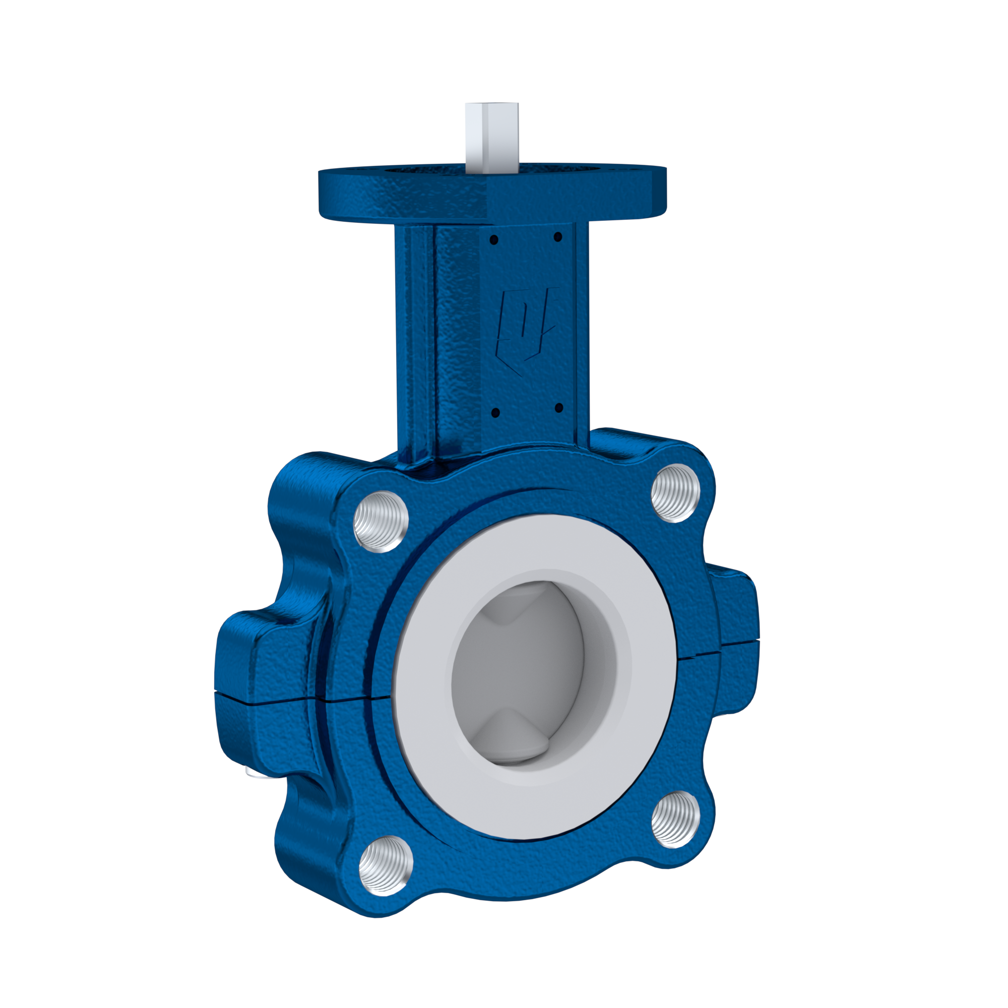 Absperrklappe PTFE AK10 DN50 PN10-PN16 Silikon Einlage