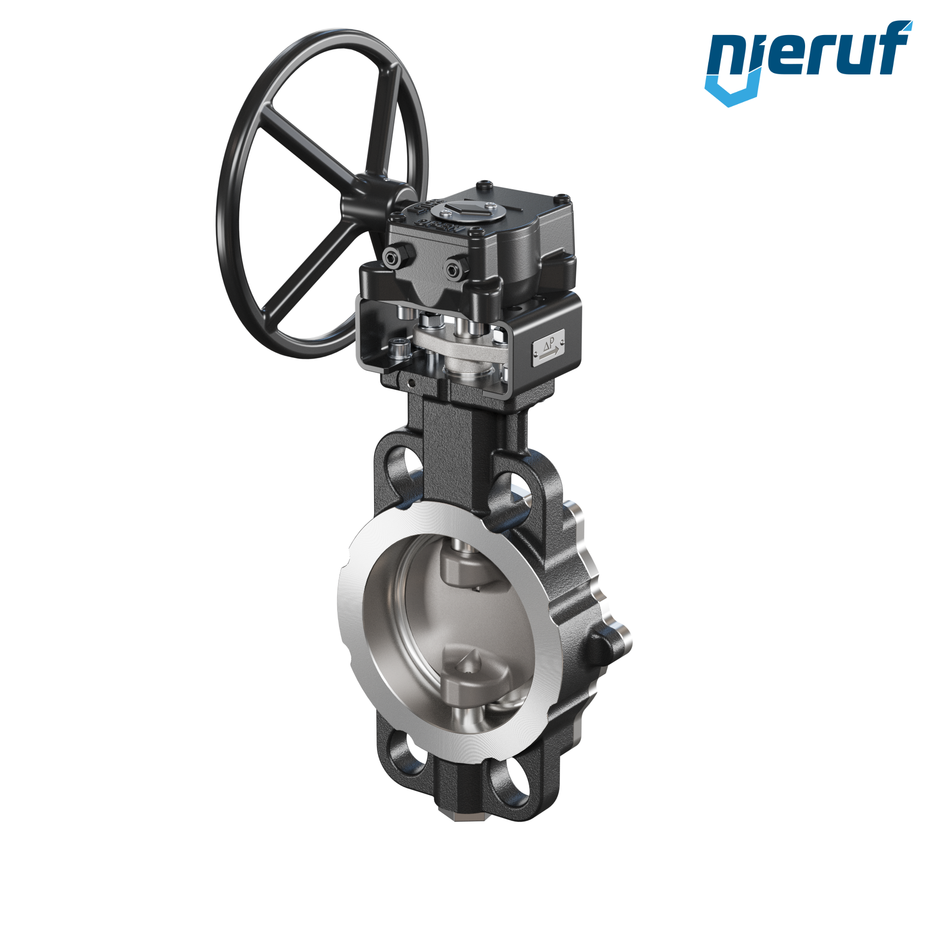 Dreifachexzentrische Absperrklappe AK13 DN 100 PN10-40 ANSI150-300 Getriebe
