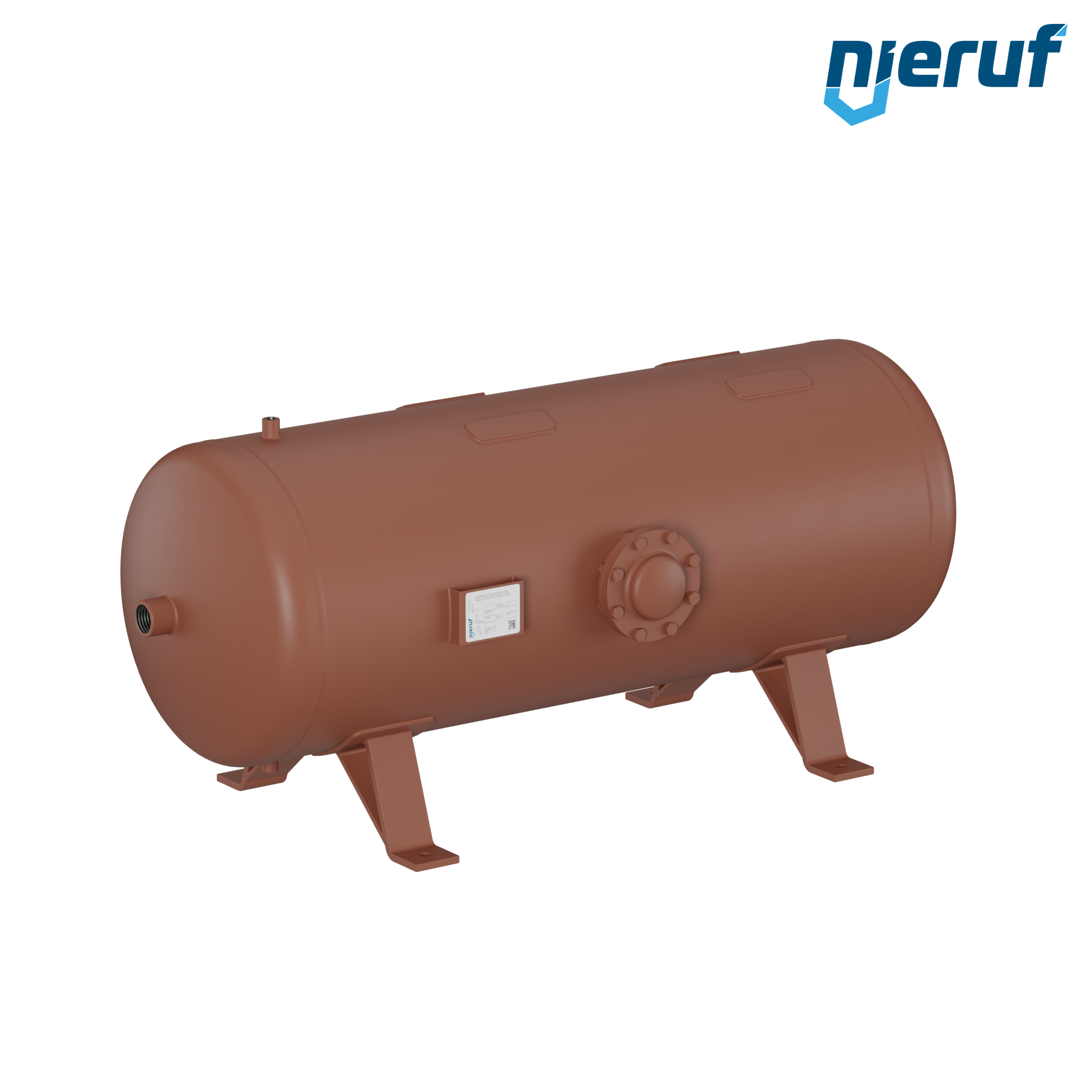 Vakuumbehälter liegend BE03 250 Liter, -1-3 bar, Stahl grundiert