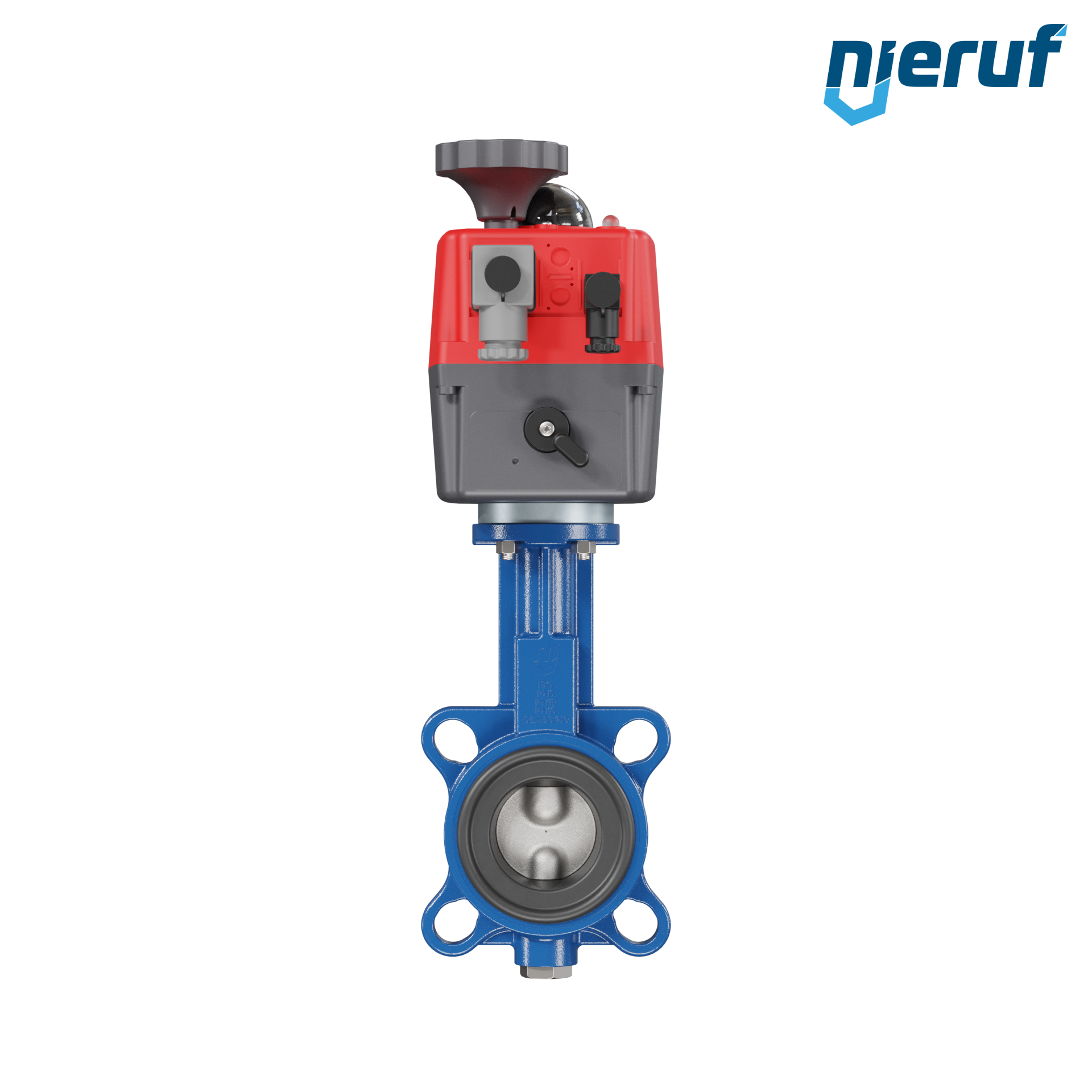 Absperrklappe DN 50 mit Zentrieraugen elektrischer Antrieb 24-240V FPM