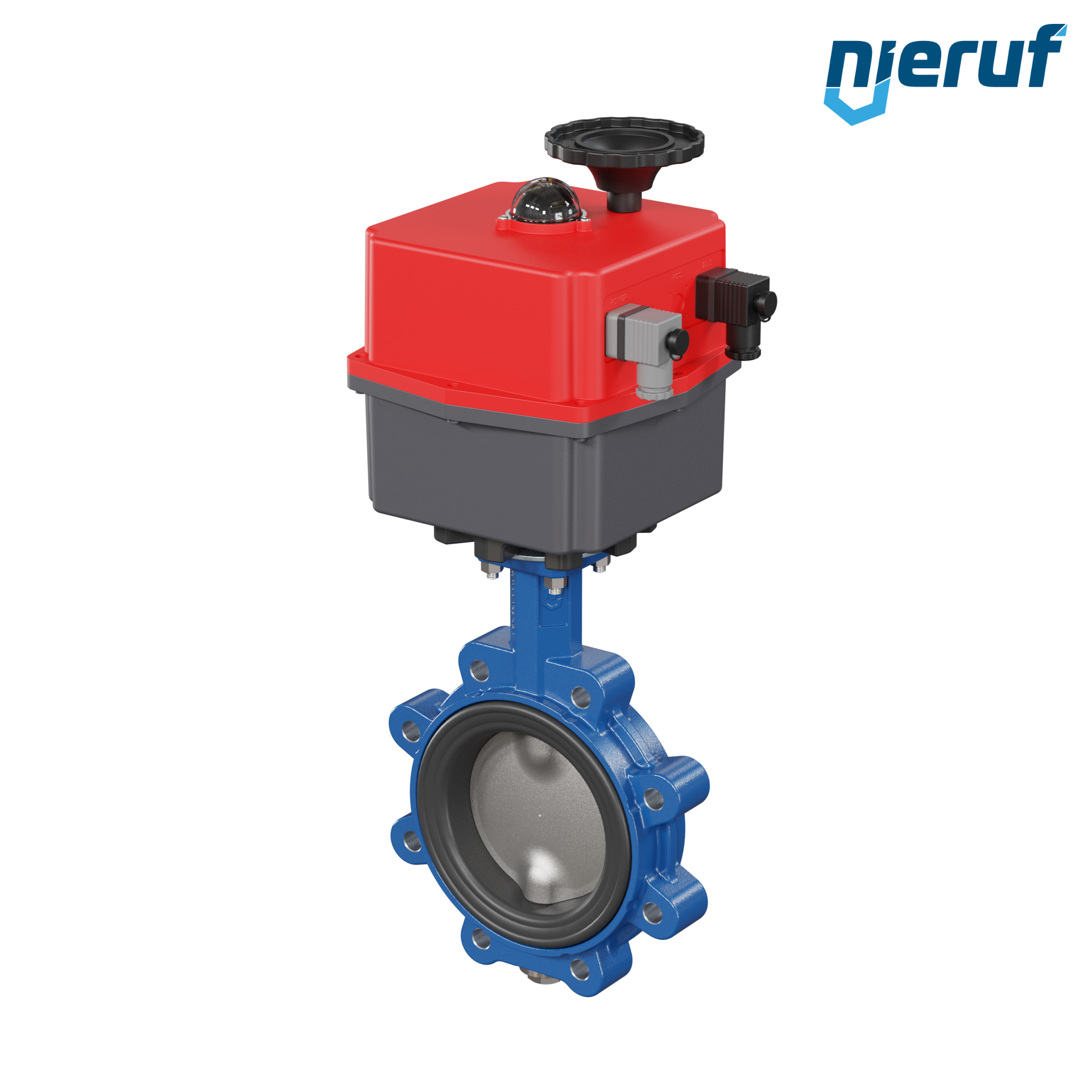 Absperrklappe DN 125 mit Gewindeaugen elektrischer Antrieb 24-240V DVGW Trinkwasser