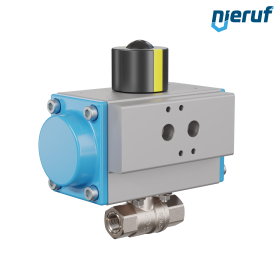 Automatik-Muffenkugelhahn DN8 - 1/4" Zoll pneumatischer Drehantrieb einfachwirkend PK01