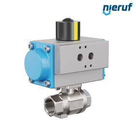 Pneumatischer-Kugelhahn DN20 - 3/4" Zoll Drehantrieb einfachwirkend PK02