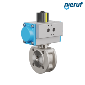 valvola a sfera flangiata dal design compatto DN20 PK07 azionamento rotativo pneumatico a semplice effetto