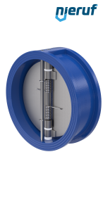 Doppelflügel-Rückschlagklappe DN250 ANSI150 DR02 ANSI 150 GGG40 epoxid-beschichtet blau 180µm EPDM